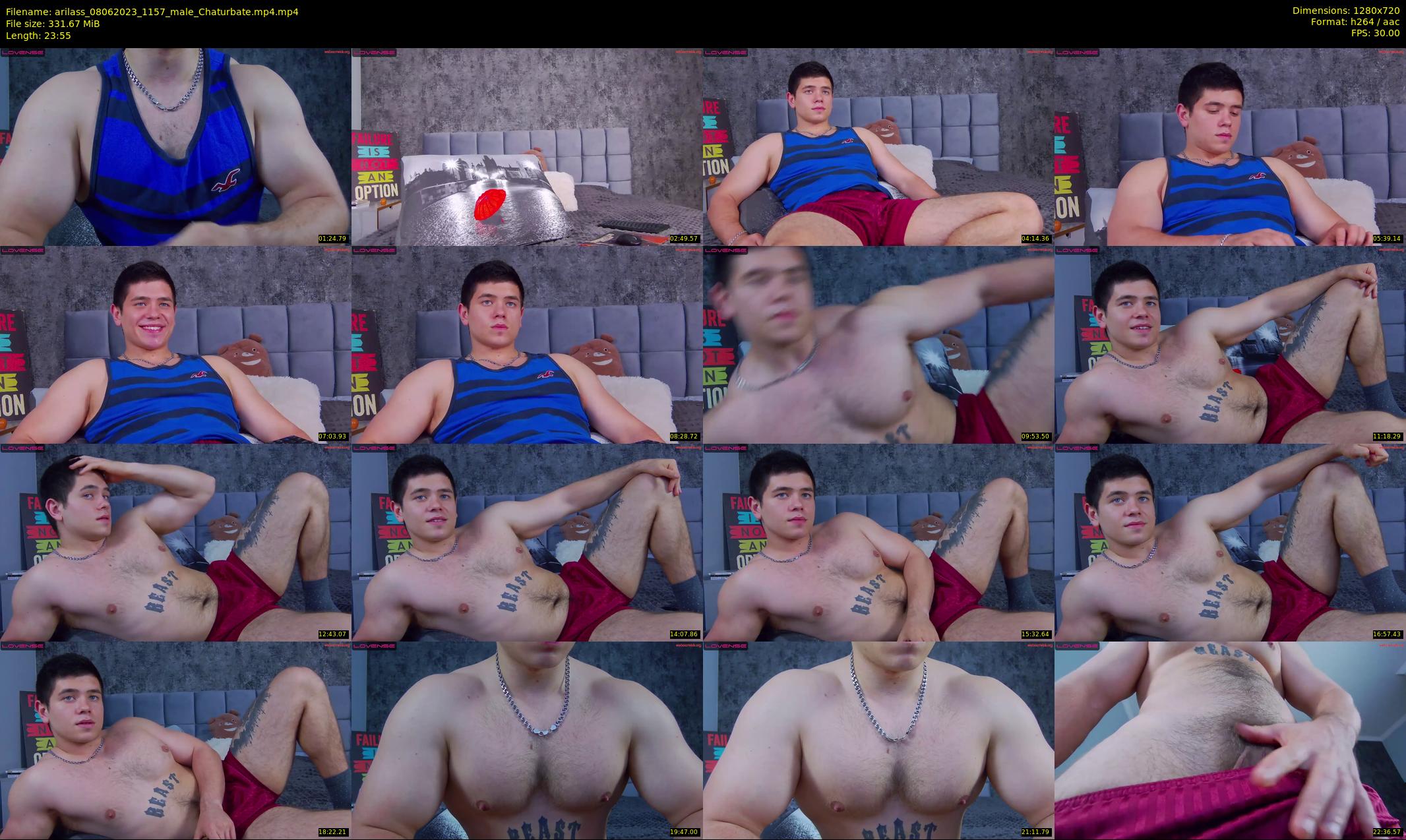 arilass — 24 minute Chaturbate male cam show recording, 720p, Jun 8, 2023
