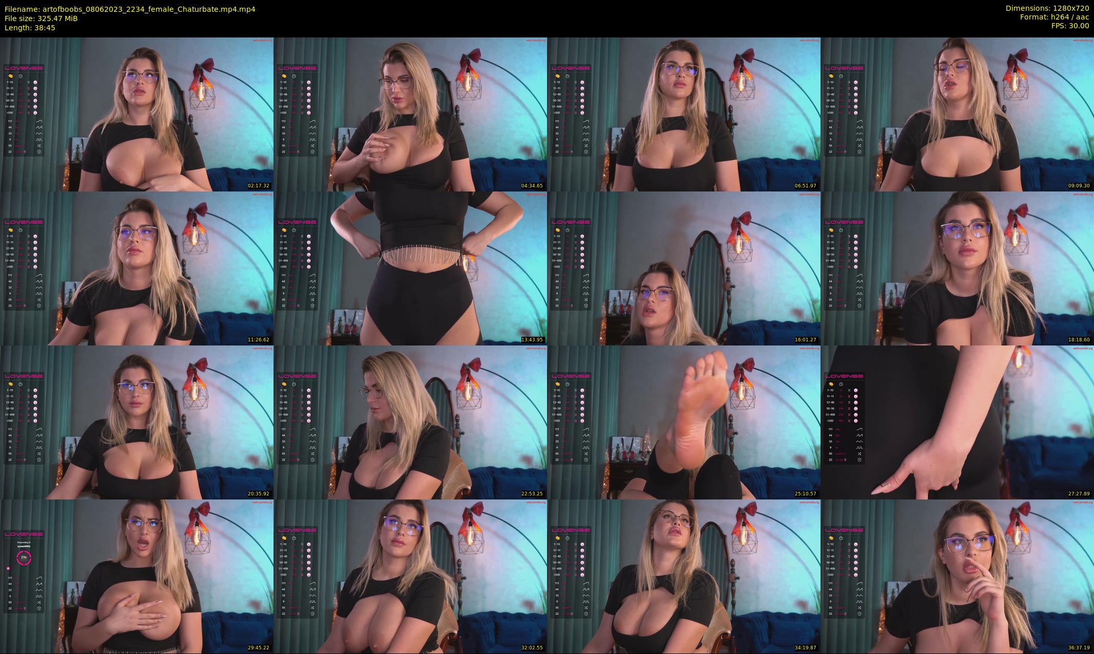 artofboobs — 39 minute Chaturbate female cam show recording, 720p, Jun 8, 2023