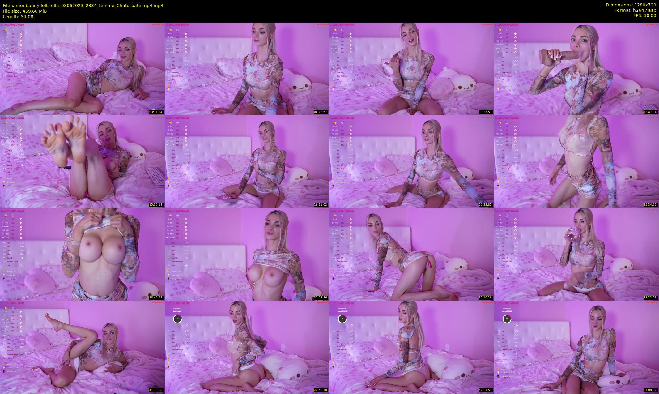 bunnydollstella — 55 minute Chaturbate female cam show recording, 720p, Jun 8, 2023