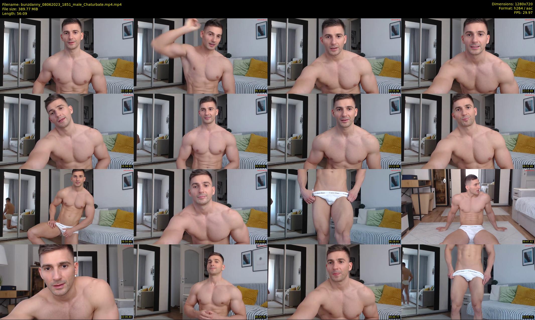 bunzdanny — 57 minute Chaturbate male cam show recording, 720p, Jun 8, 2023