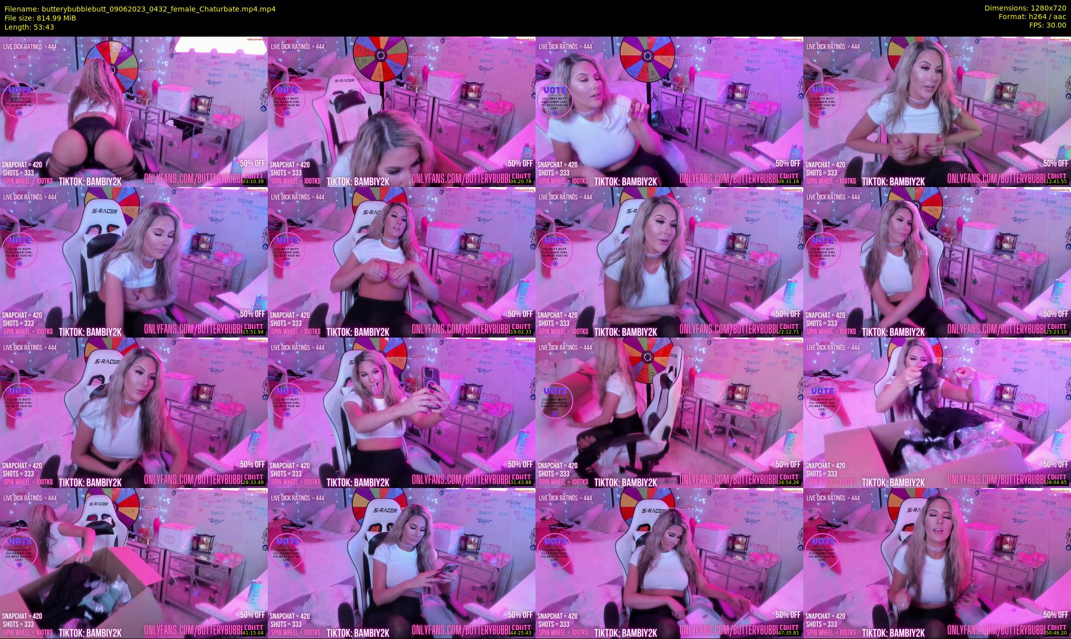 butterybubblebutt — 54 minute Chaturbate couple cam show recording, 720p, Jun 9, 2023
