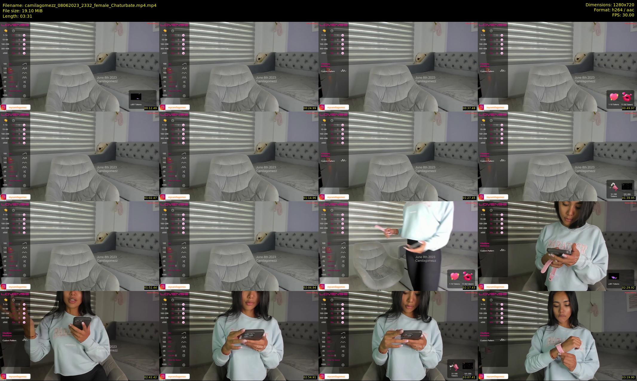 camilagomezz — 4 minute Chaturbate female cam show recording, 720p, Jun 8, 2023