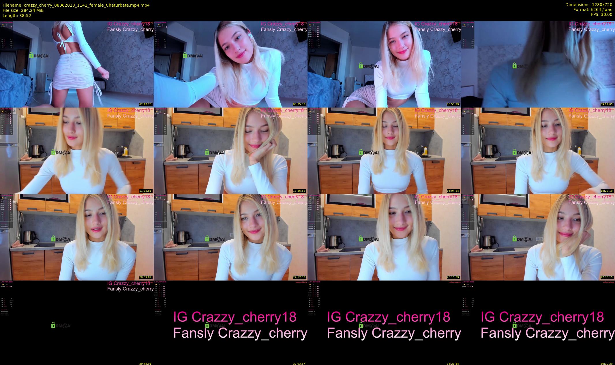 crazzy_cherry — 39 minute Chaturbate female cam show recording, 720p, Jun 8, 2023