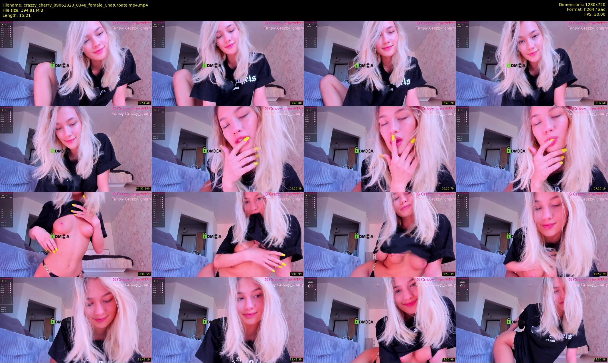 crazzy_cherry — 16 minute Chaturbate female cam show recording, 720p, Jun 9, 2023