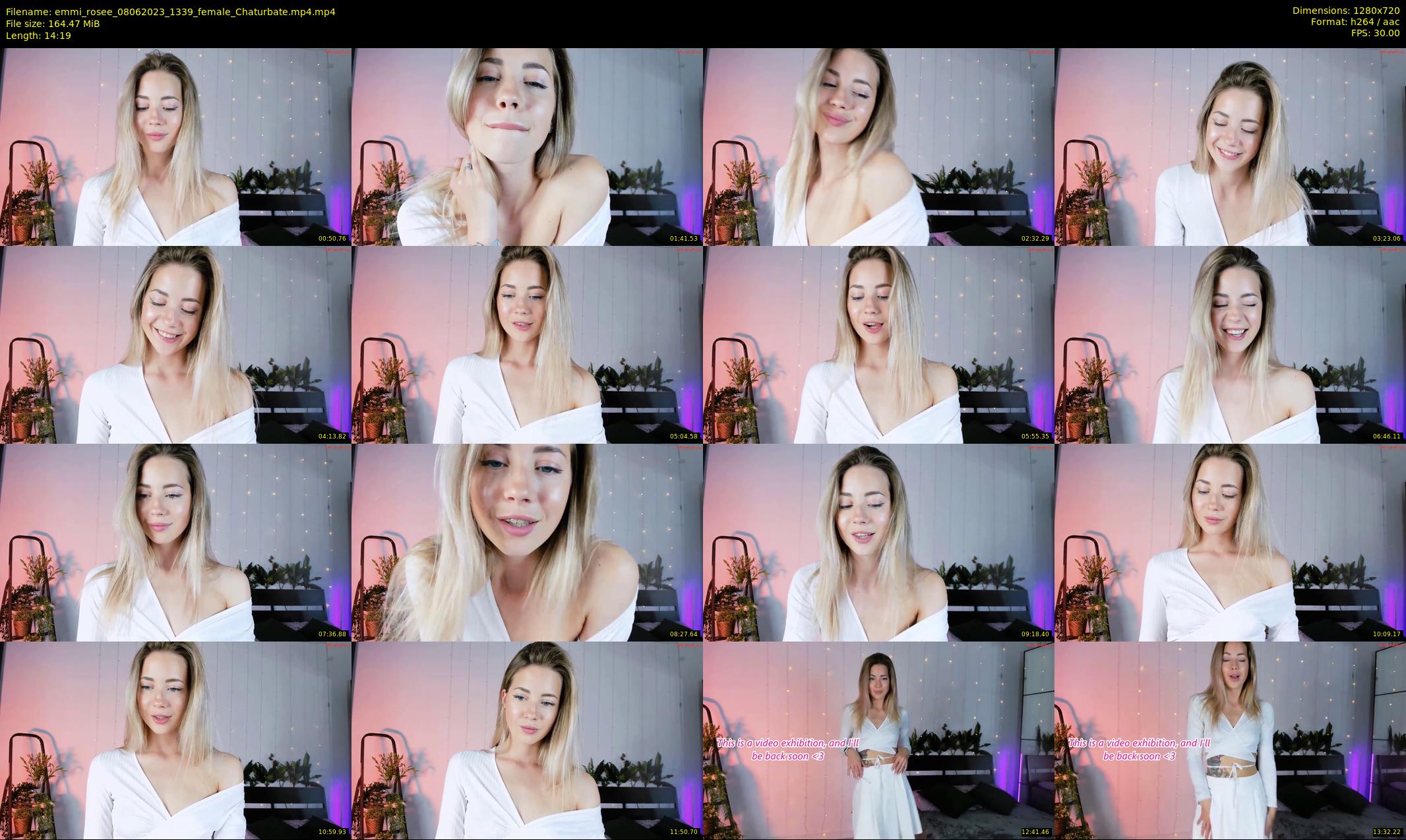emmi_rosee — 15 minute Chaturbate female cam show recording, 720p, Jun 8, 2023