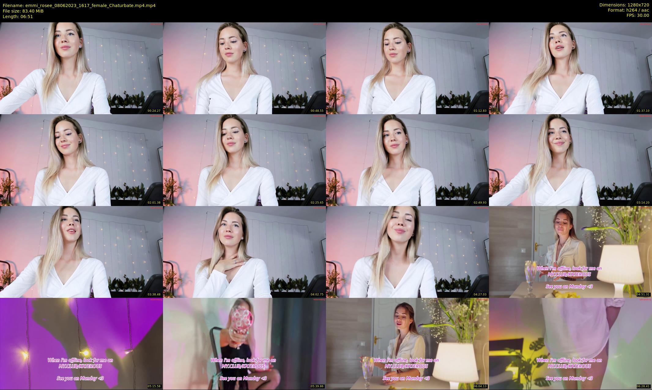 emmi_rosee — 7 minute Chaturbate female cam show recording, 720p, Jun 8, 2023