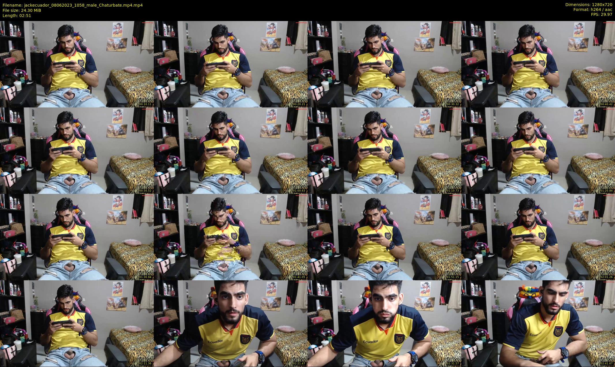 jackecuador — 3 minute Chaturbate male cam show recording, 720p, Jun 8, 2023