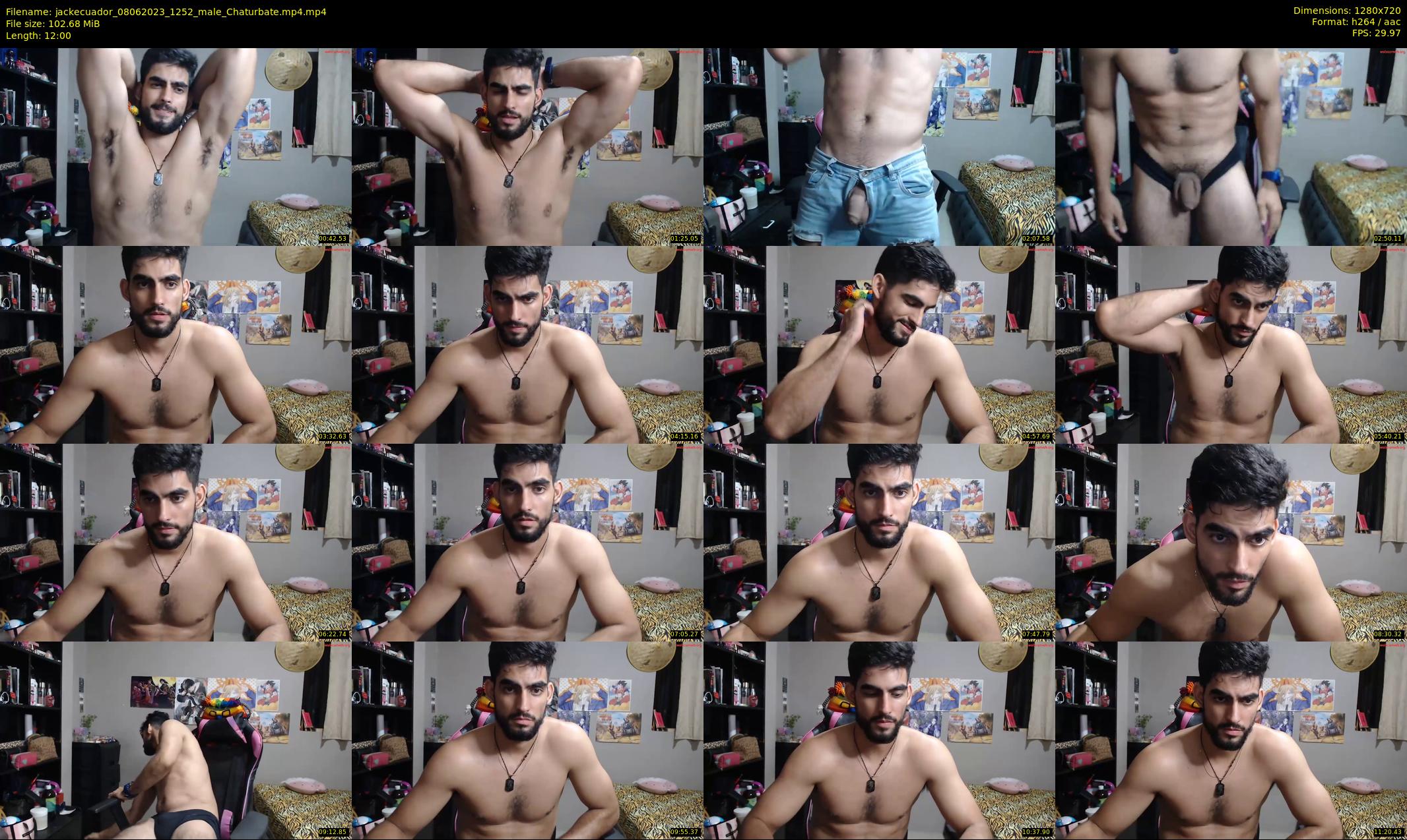 jackecuador — 12 minute Chaturbate male cam show recording, 720p, Jun 8, 2023