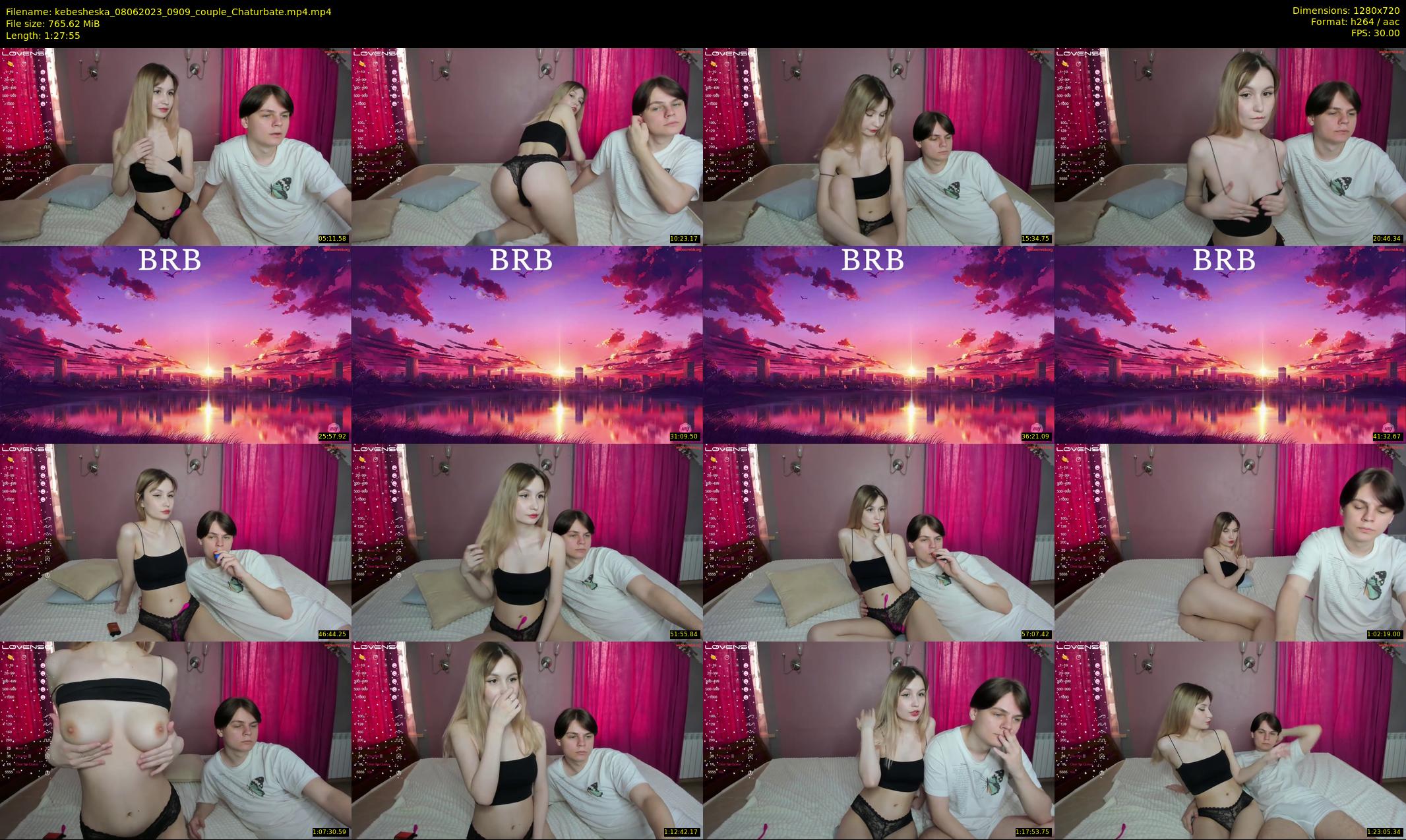 kebesheska — 88 minute Chaturbate couple cam show recording, 720p, Jun 8, 2023