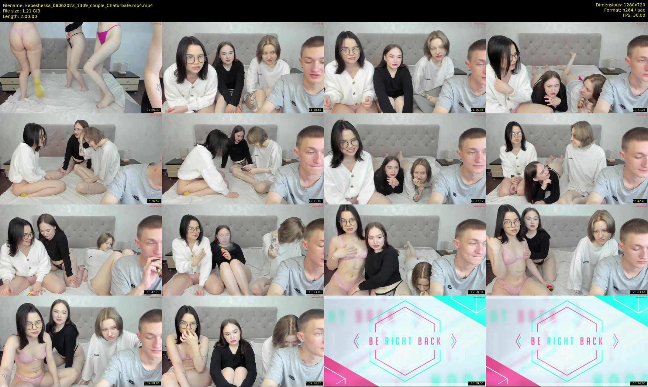 kebesheska — 120 minute Chaturbate couple cam show recording, 720p, Jun 8, 2023