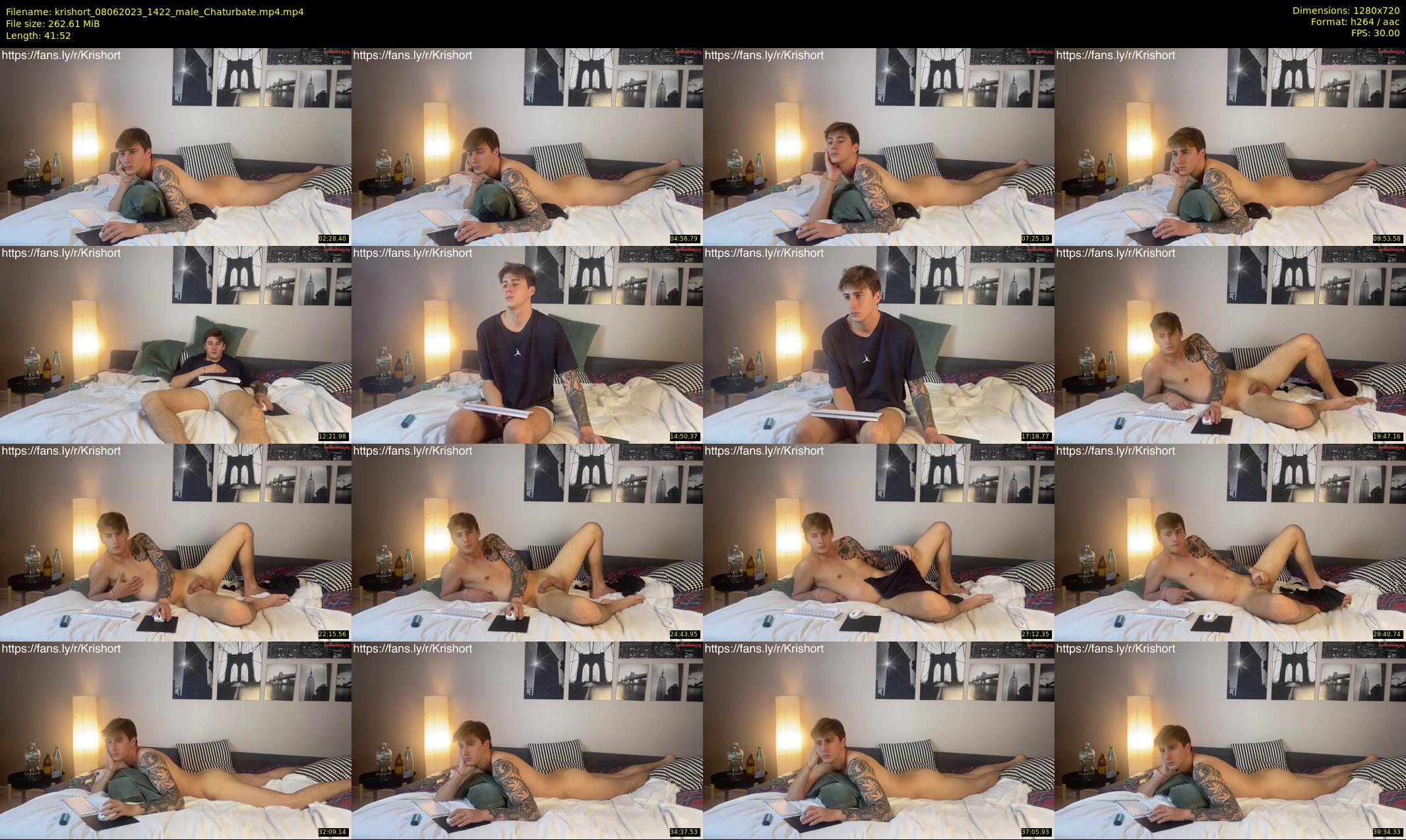 krishort — 42 minute Chaturbate male cam show recording, 720p, Jun 8, 2023