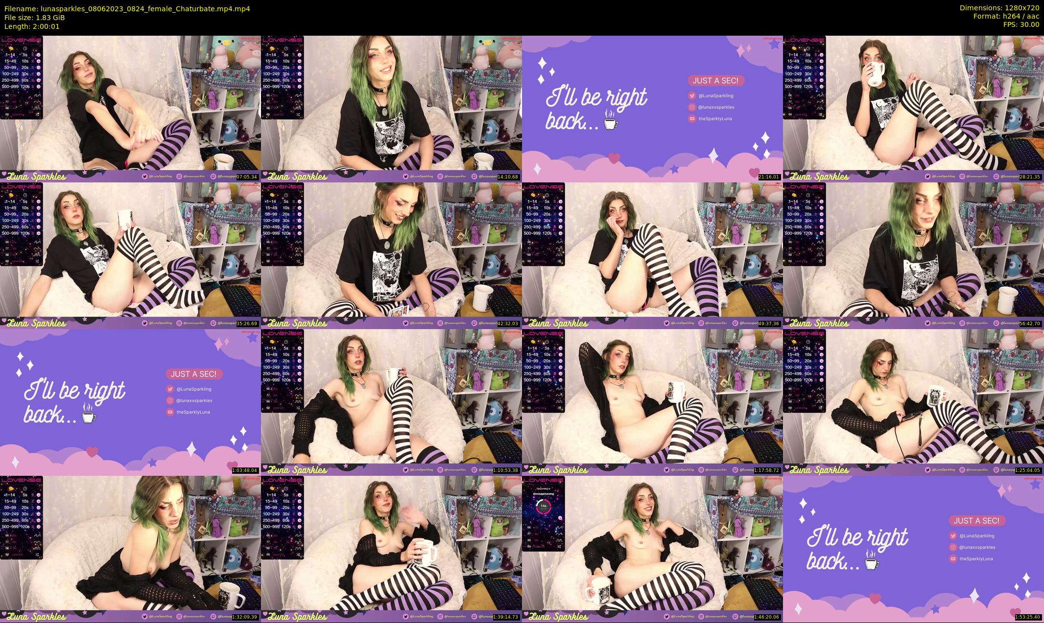 lunasparkles — 121 minute Chaturbate female cam show recording, 720p, Jun 8, 2023