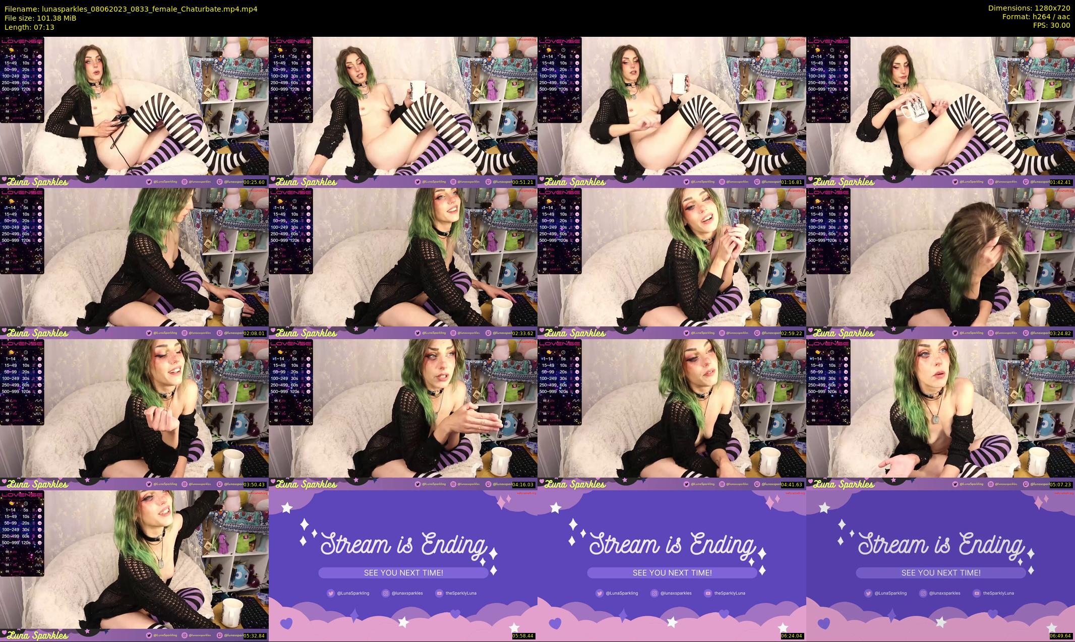 lunasparkles — 8 minute Chaturbate female cam show recording, 720p, Jun 8, 2023