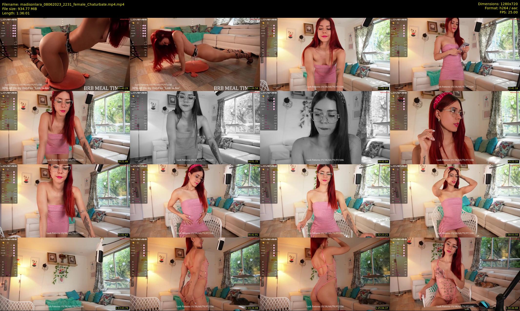 madisonlara — 97 minute Chaturbate female cam show recording, 720p, Jun 8, 2023