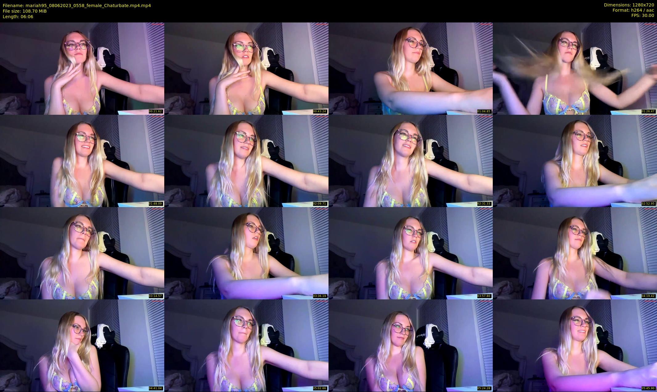 mariah95 — 7 minute Chaturbate female cam show recording, 720p, Jun 8, 2023