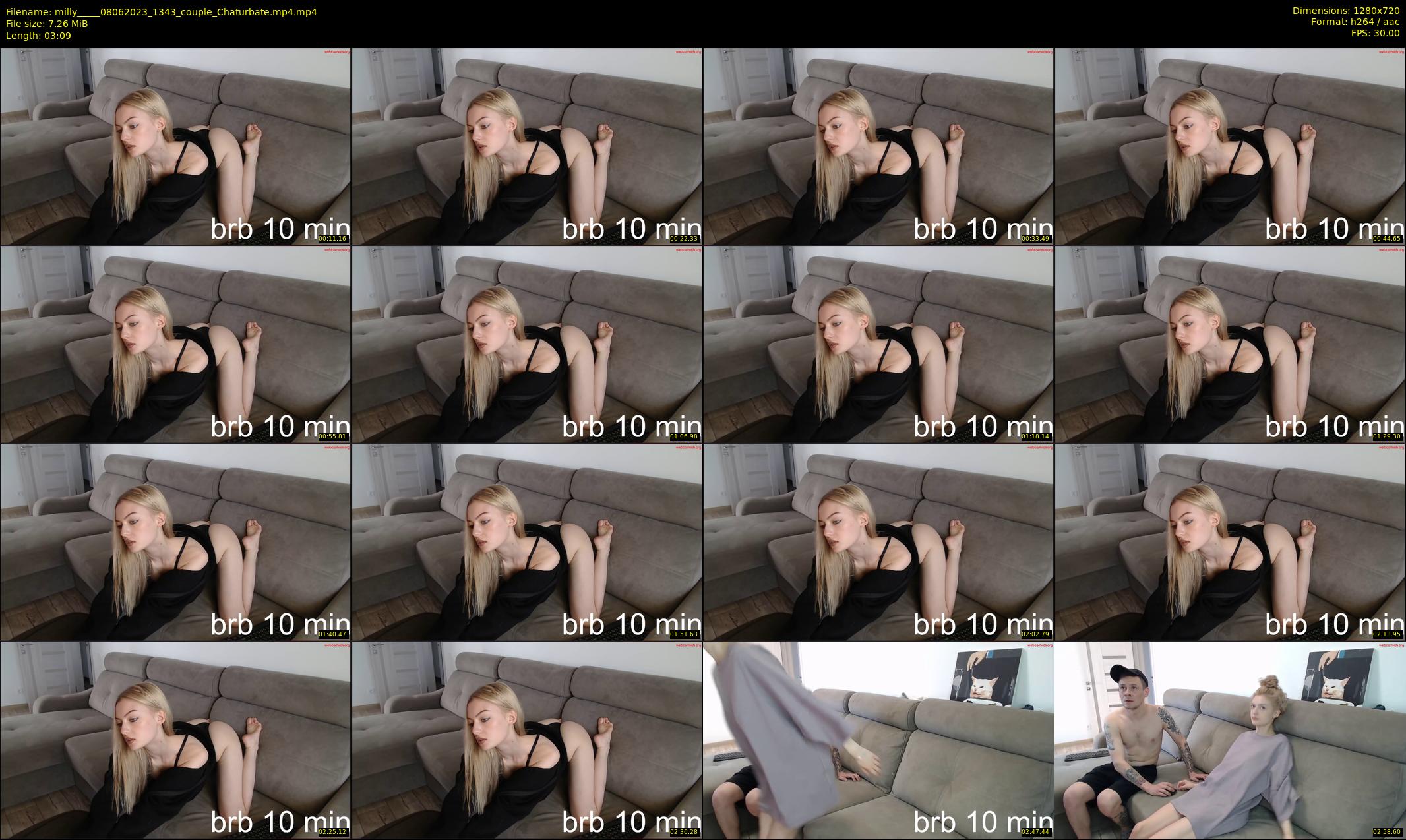 milly____ — 4 minute Chaturbate couple cam show recording, 720p, Jun 8, 2023