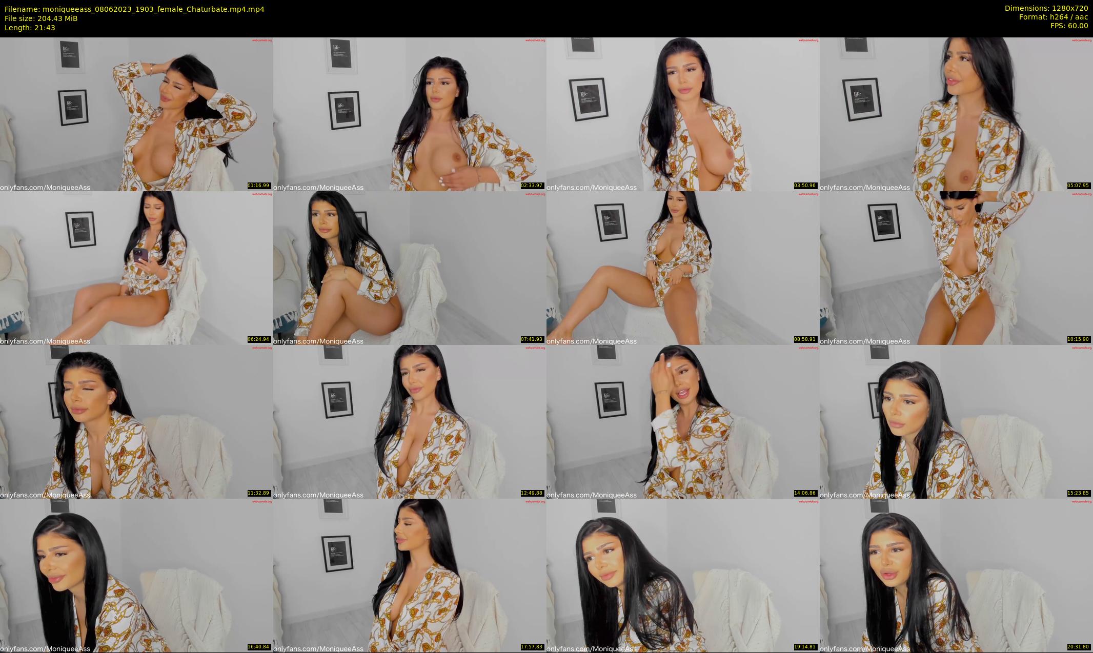 moniqueeass — 22 minute Chaturbate female cam show recording, 720p, Jun 8, 2023