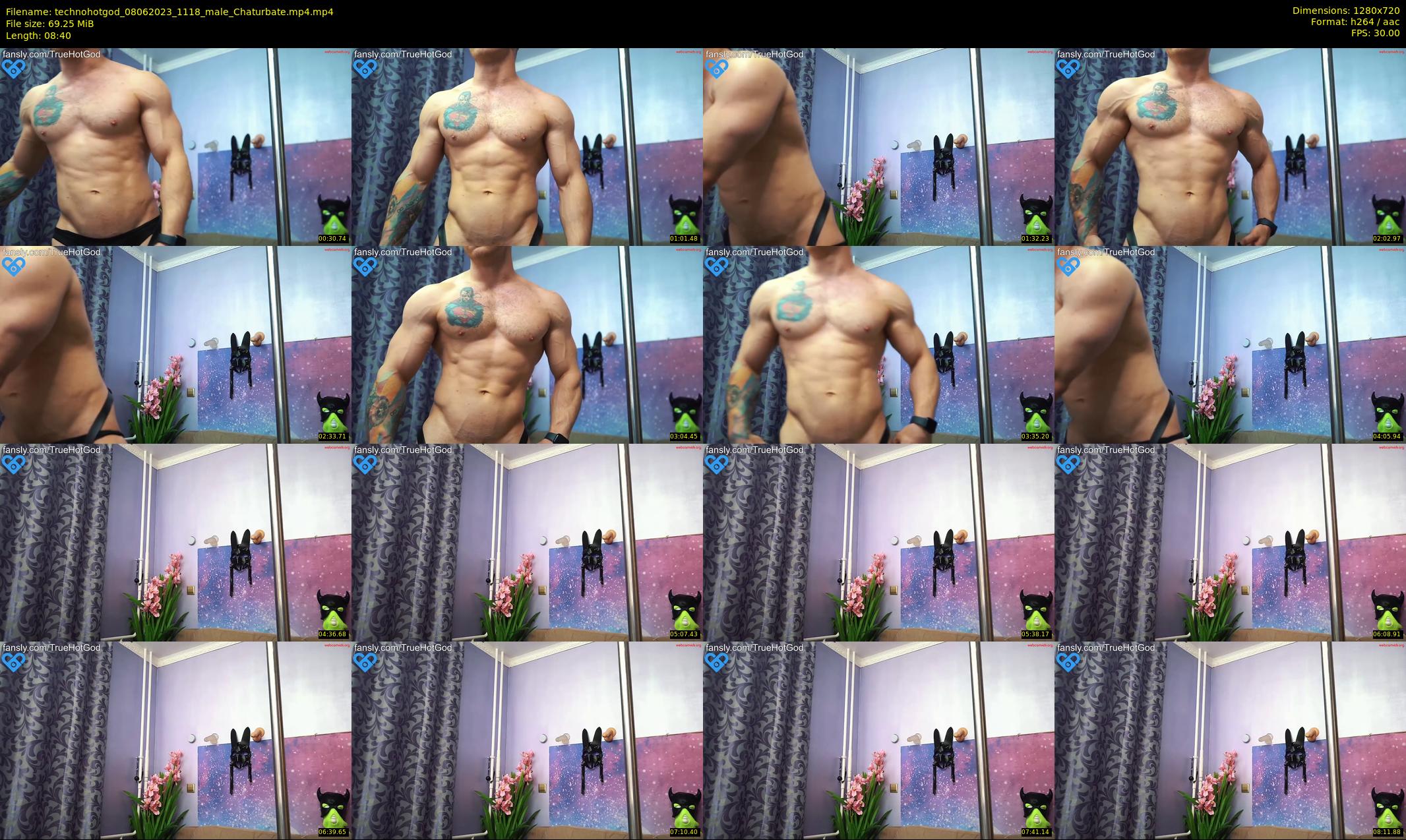 technohotgod — 9 minute Chaturbate male cam show recording, 720p, Jun 8, 2023