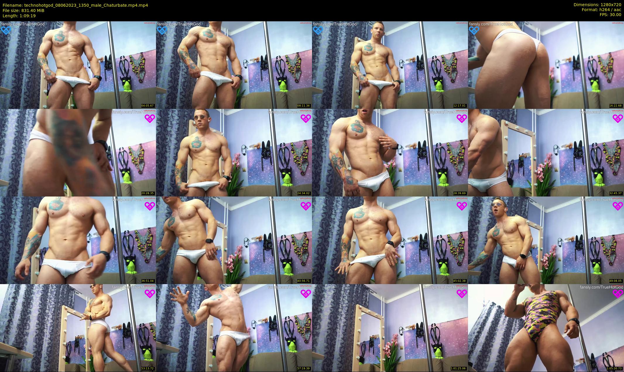 technohotgod — 70 minute Chaturbate male cam show recording, 720p, Jun 8, 2023