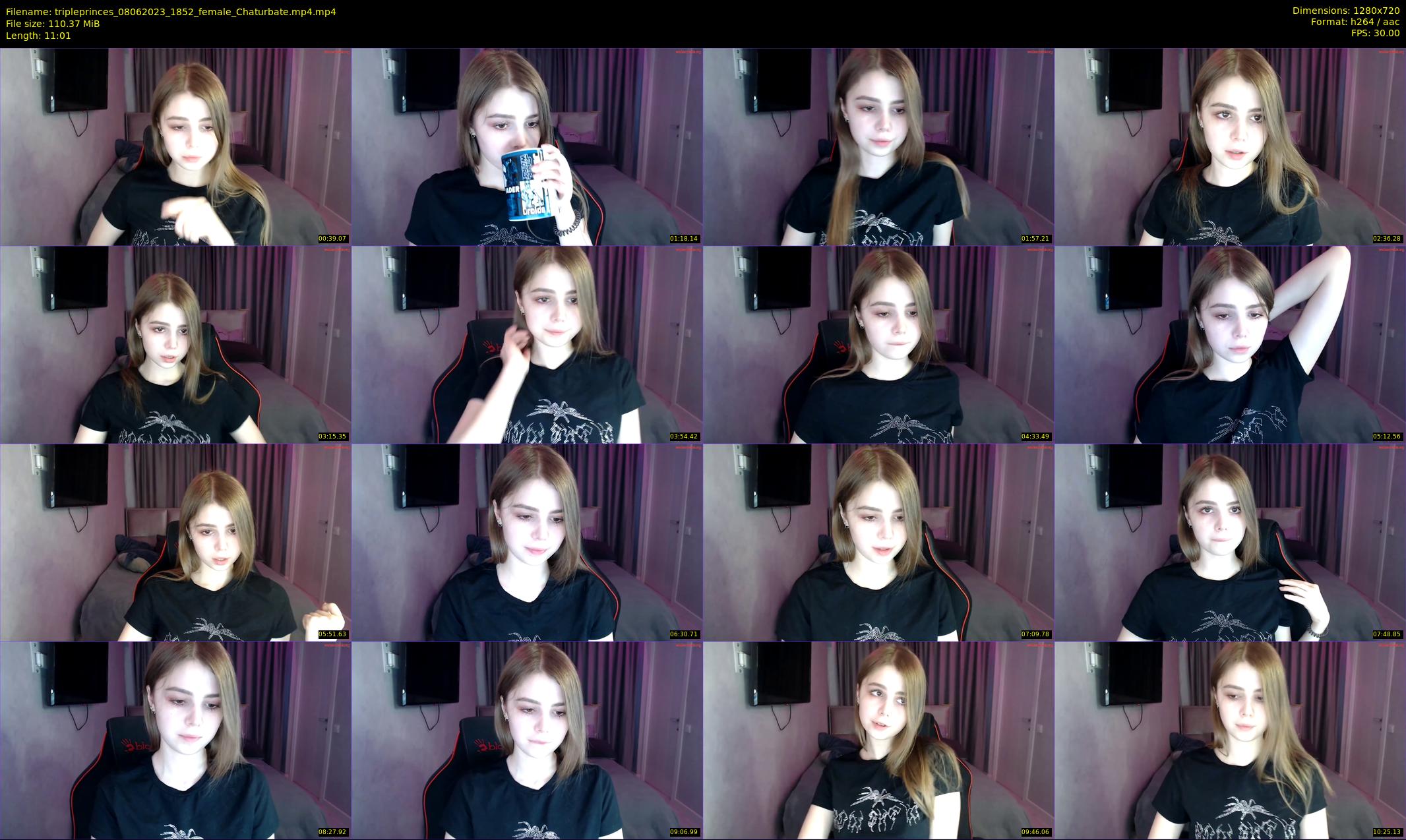 tripleprinces — 12 minute Chaturbate female cam show recording, 720p, Jun 8, 2023
