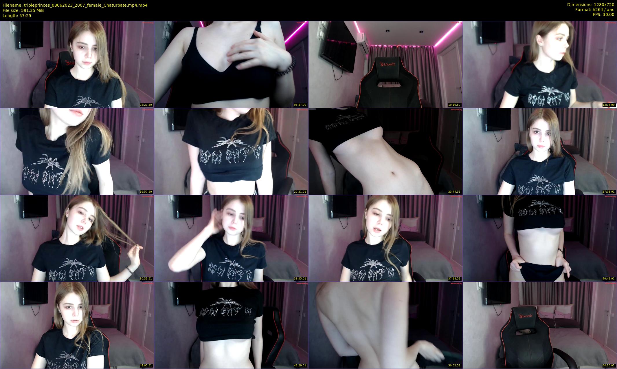 tripleprinces — 58 minute Chaturbate female cam show recording, 720p, Jun 8, 2023