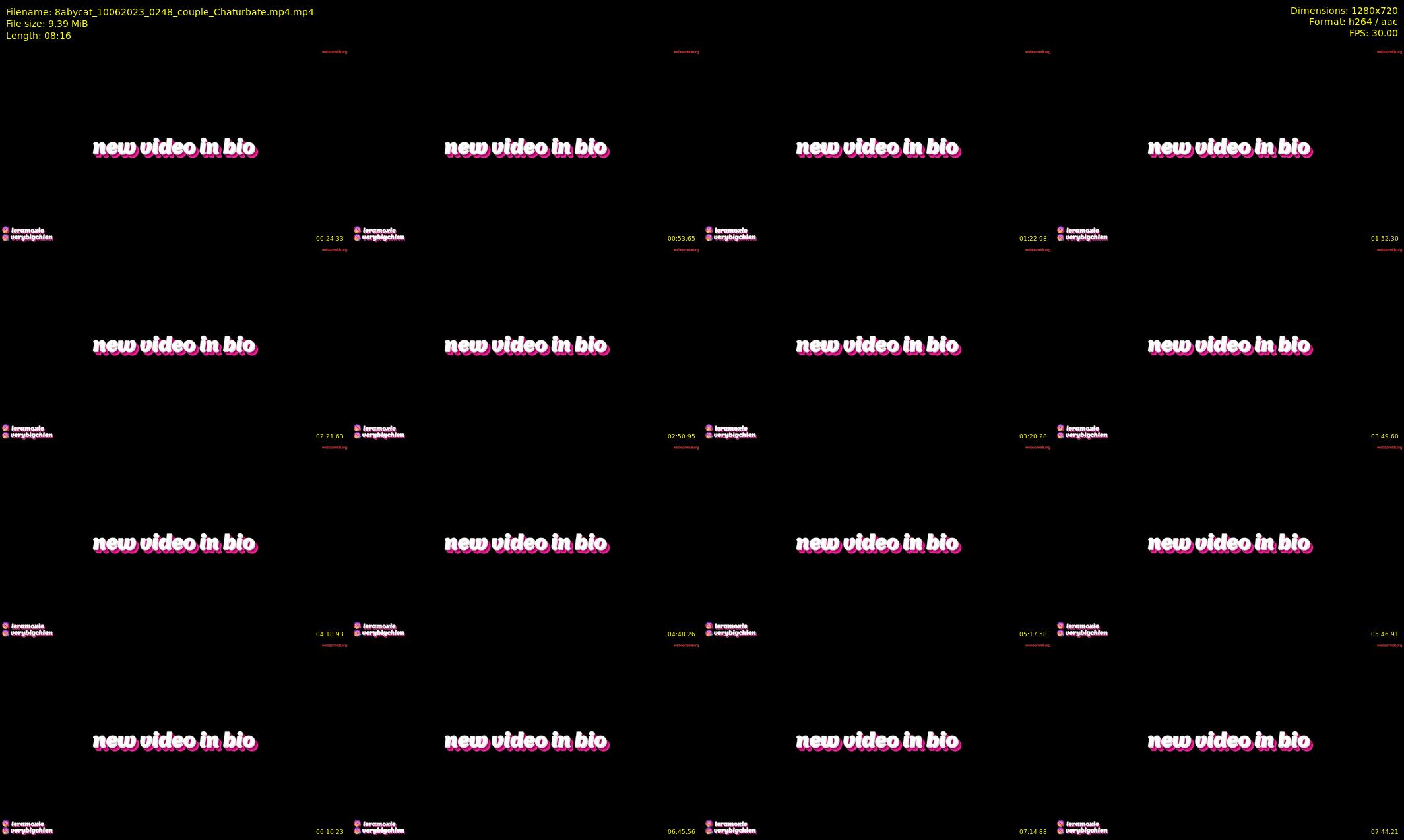 8abycat — 9 minute Chaturbate couple cam show recording, 720p, Jun 10, 2023