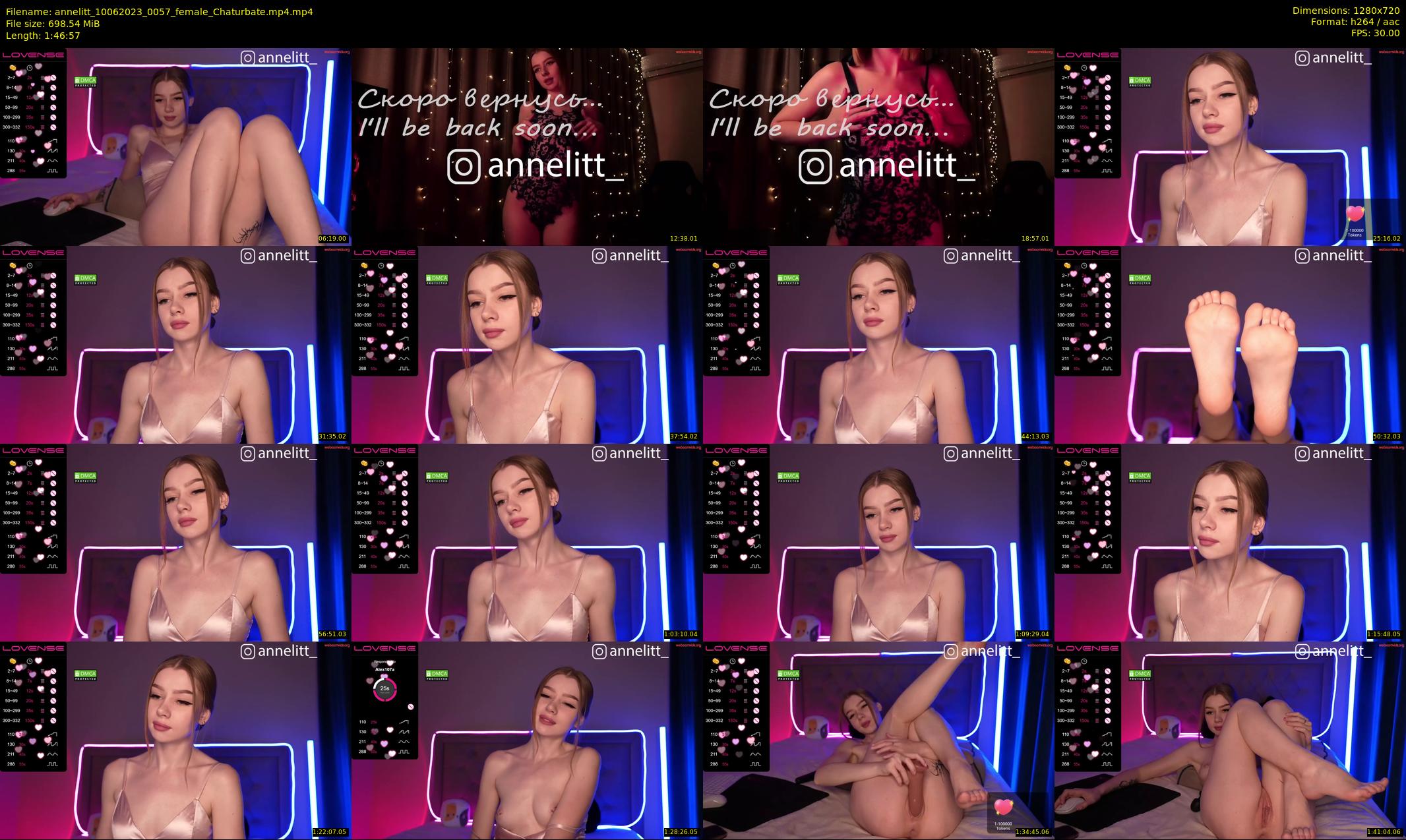 annelitt — 107 minute Chaturbate female cam show recording, 720p, Jun 10, 2023