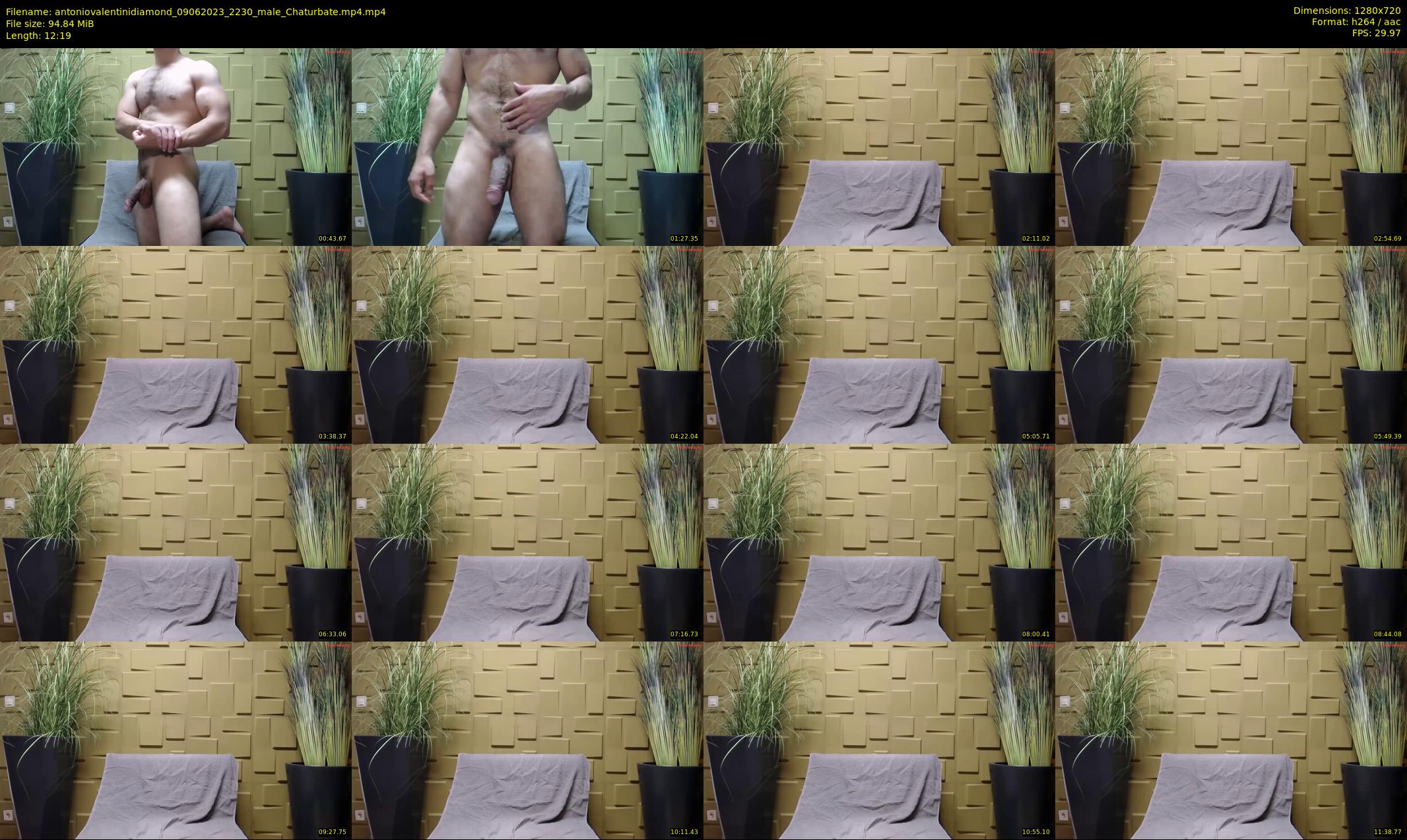 antoniovalentinidiamond — 13 minute Chaturbate male cam show recording, 720p, Jun 9, 2023