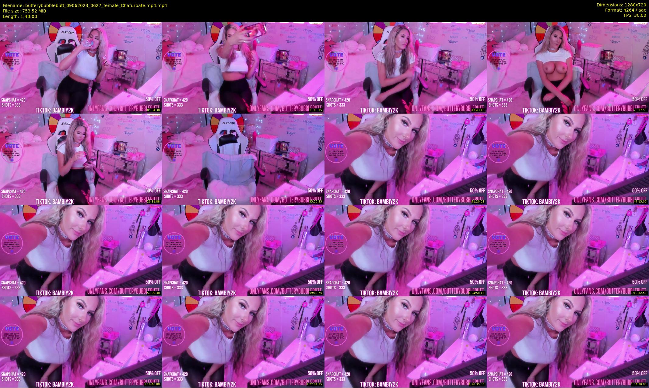 butterybubblebutt — 100 minute Chaturbate couple cam show recording, 720p, Jun 9, 2023