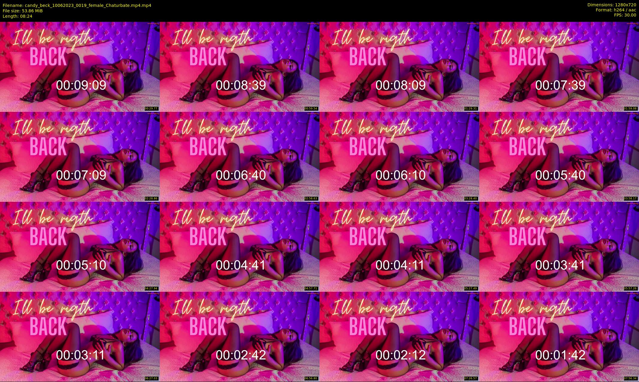 candy_beck — 9 minute Chaturbate female cam show recording, 720p, Jun 10, 2023