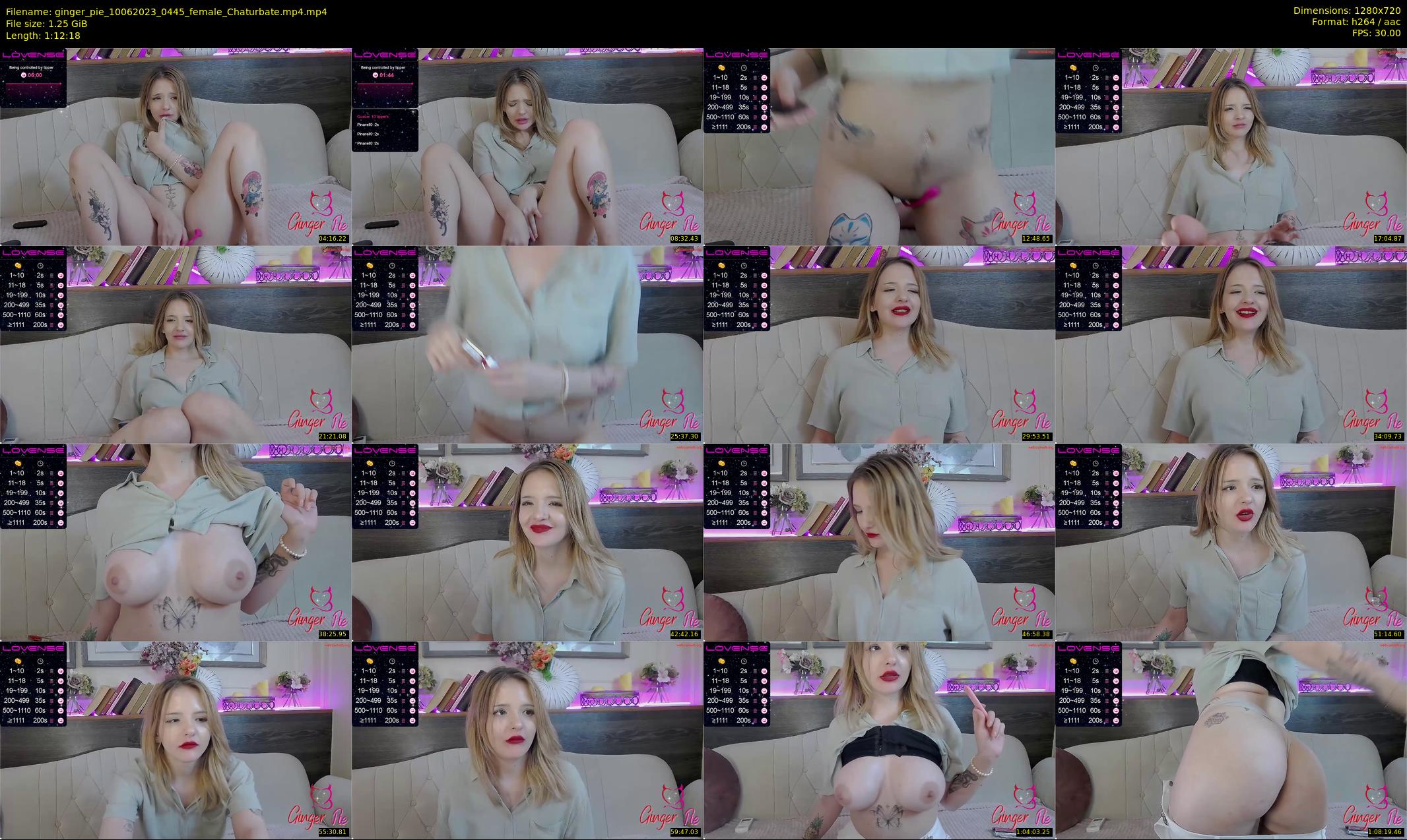 ginger_pie — 73 minute Chaturbate female cam show recording, 720p, Jun 10, 2023