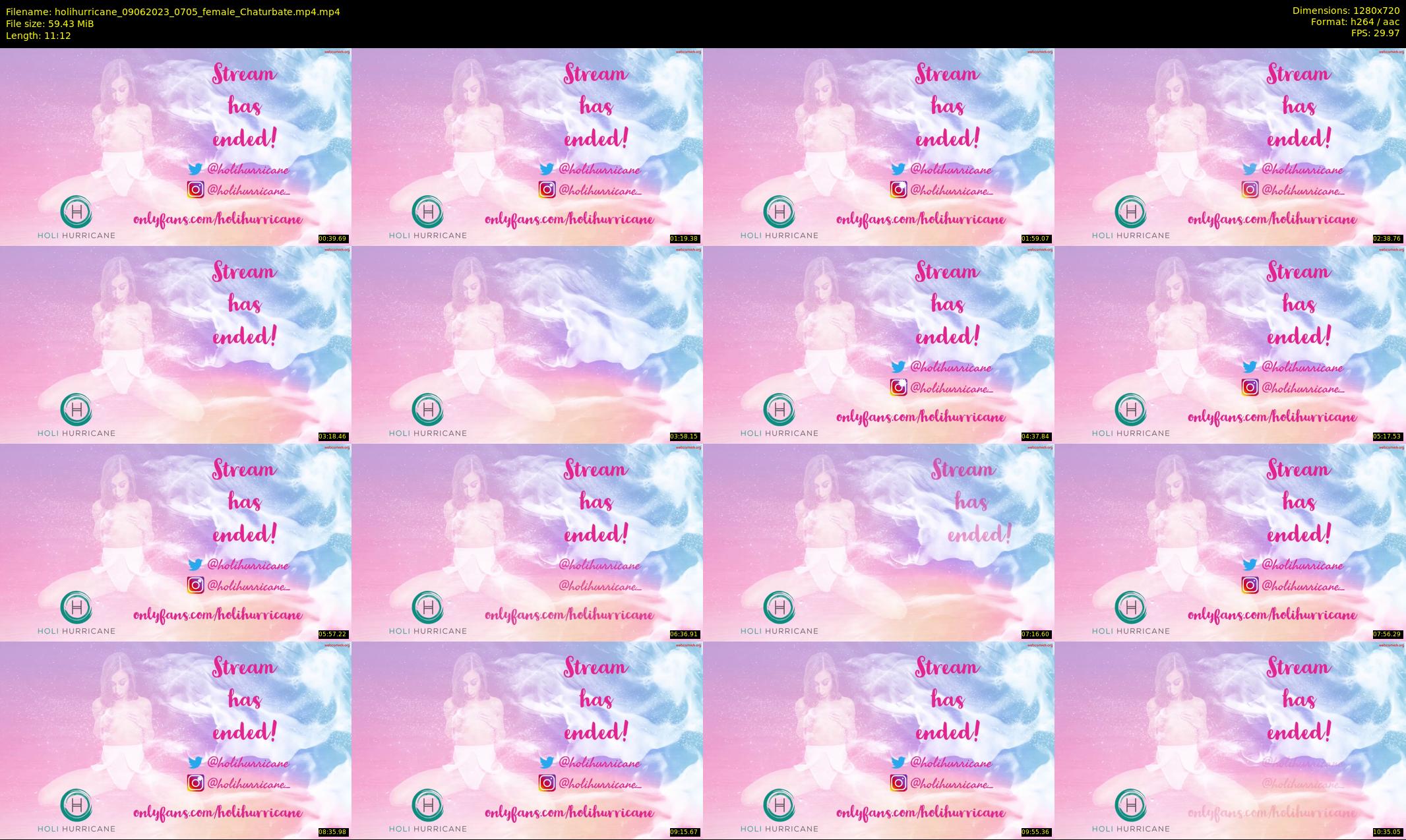 holihurricane — 12 minute Chaturbate female cam show recording, 720p, Jun 9, 2023