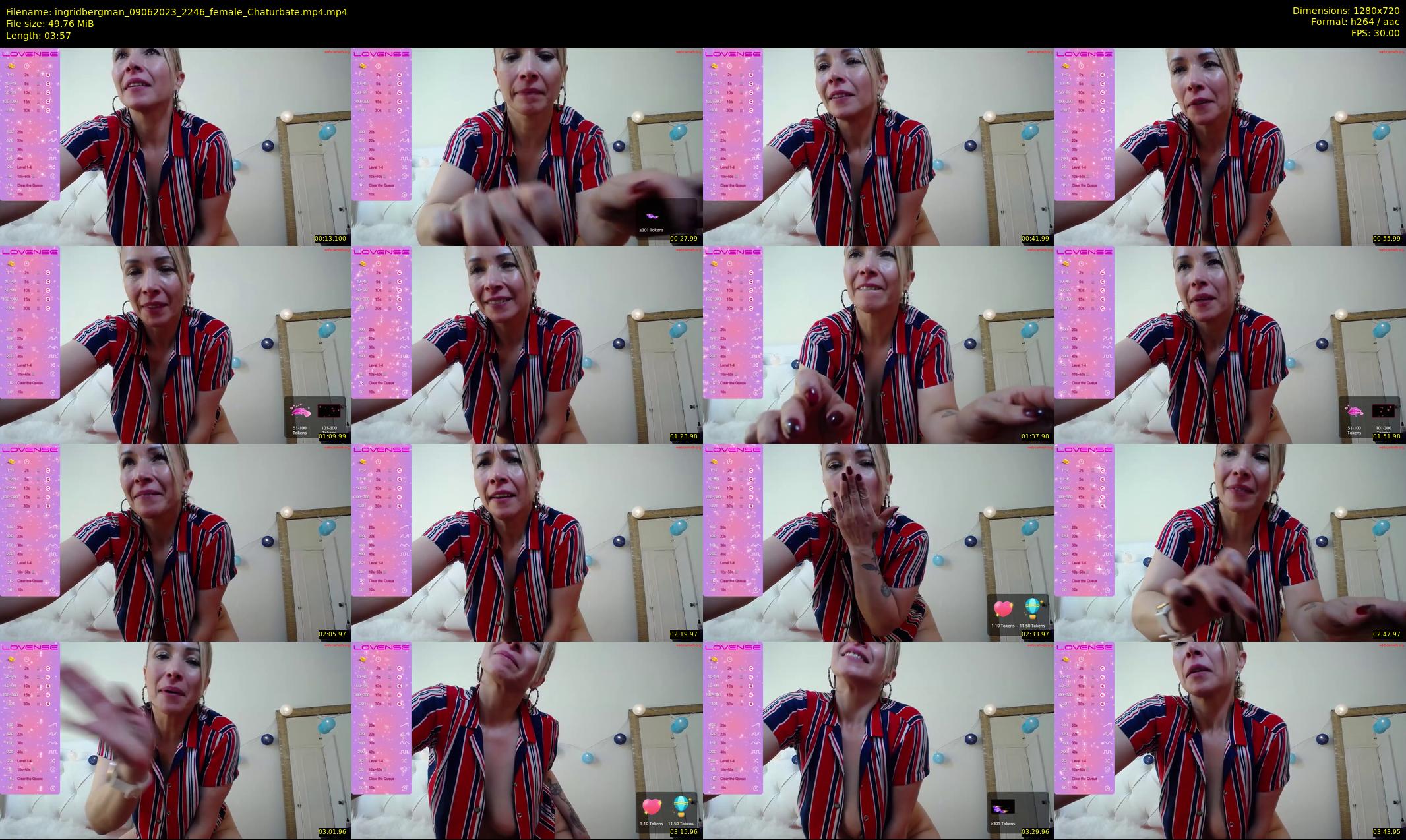 ingridbergman — 4 minute Chaturbate female cam show recording, 720p, Jun 9, 2023
