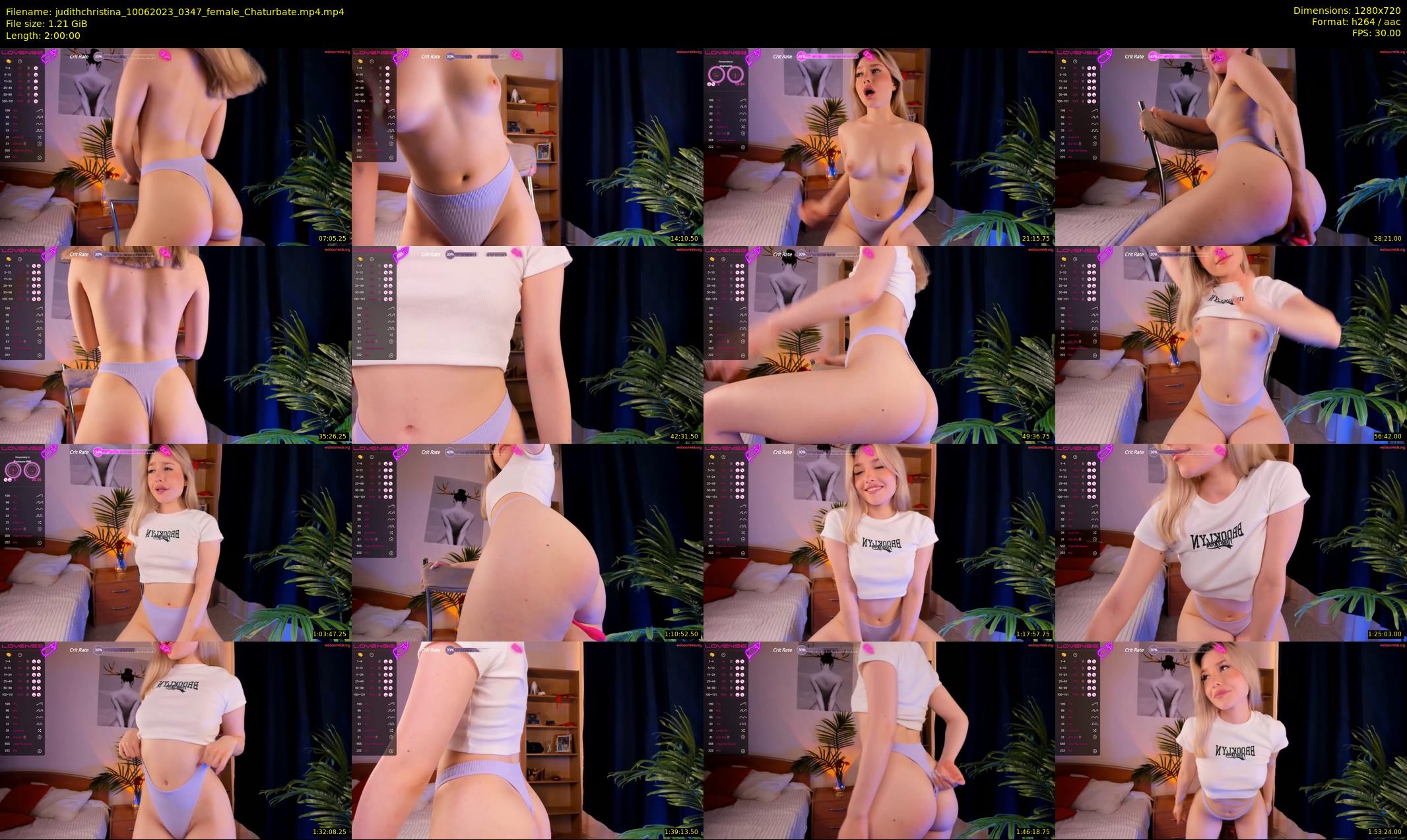 judithchristina — 120 minute Chaturbate female cam show recording, 720p, Jun 10, 2023