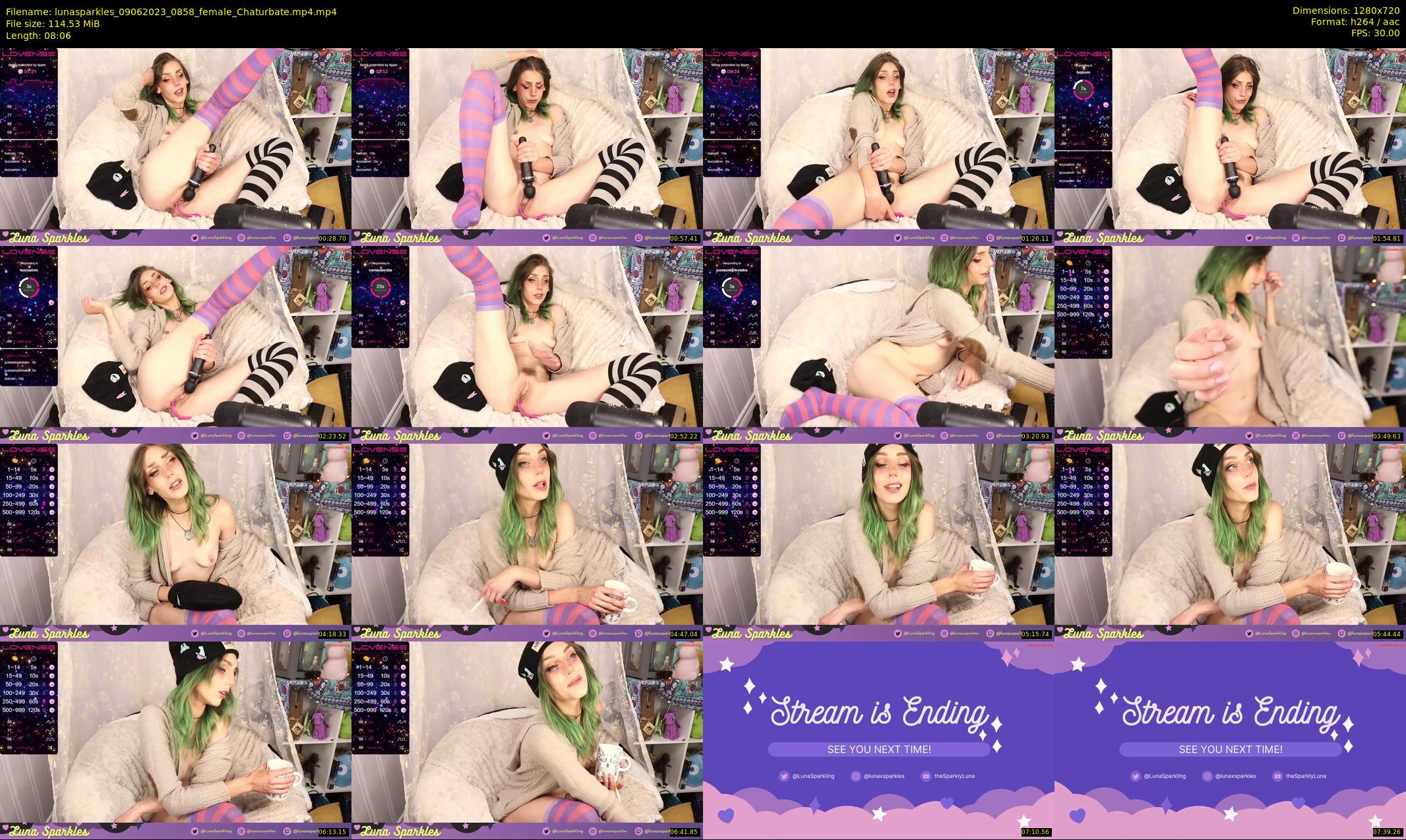 lunasparkles — 9 minute Chaturbate female cam show recording, 720p, Jun 9, 2023