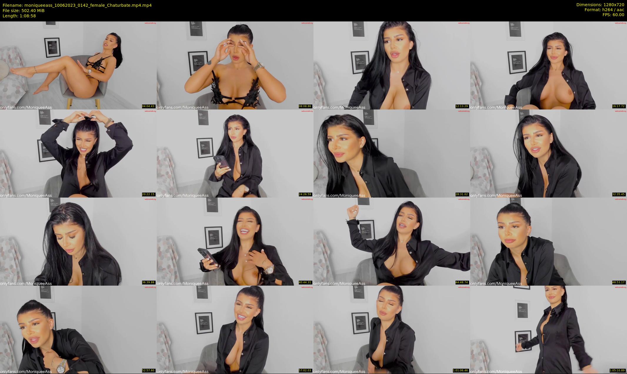 moniqueeass — 69 minute Chaturbate female cam show recording, 720p, Jun 10, 2023