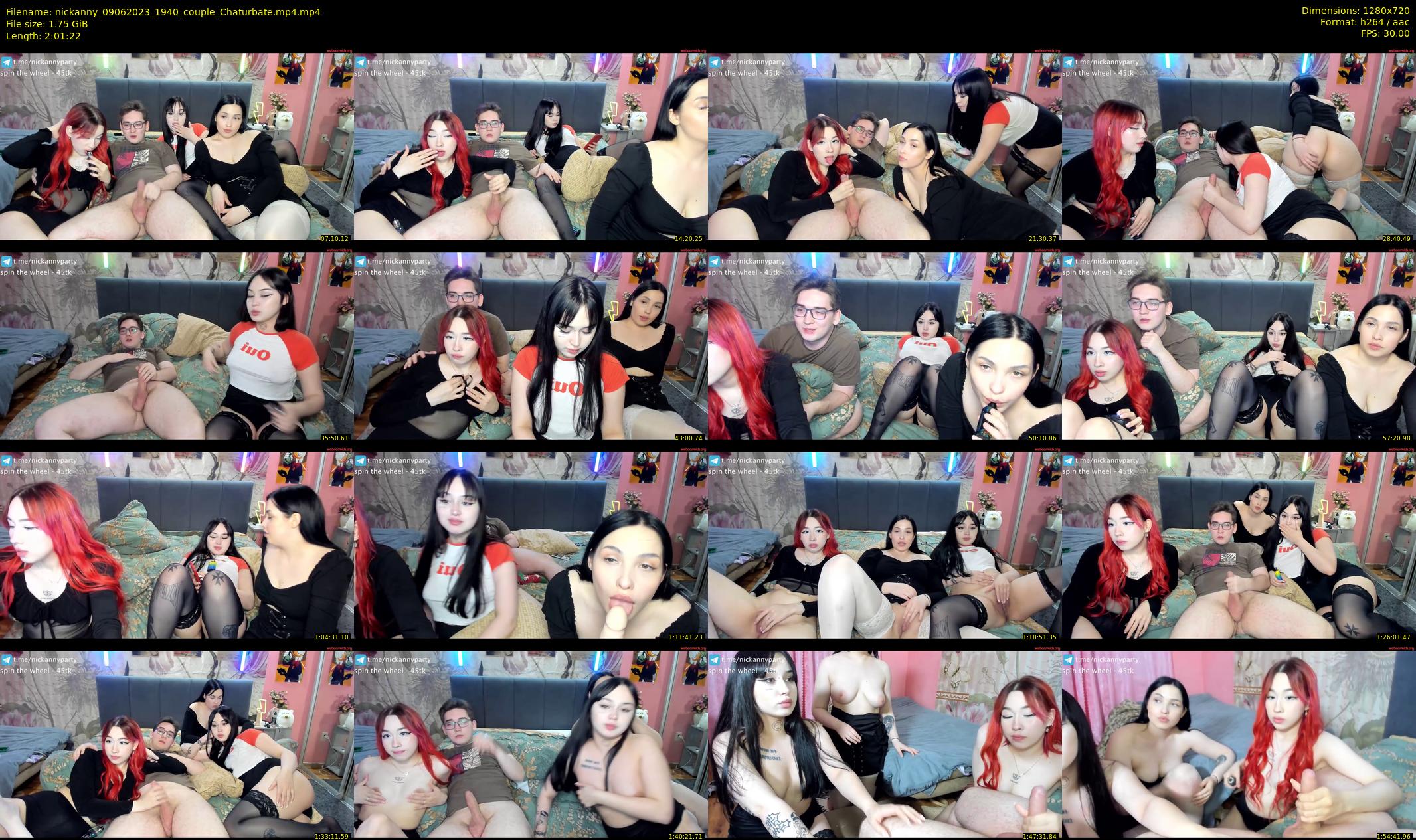 nickanny — 122 minute Chaturbate couple cam show recording, 720p, Jun 9, 2023
