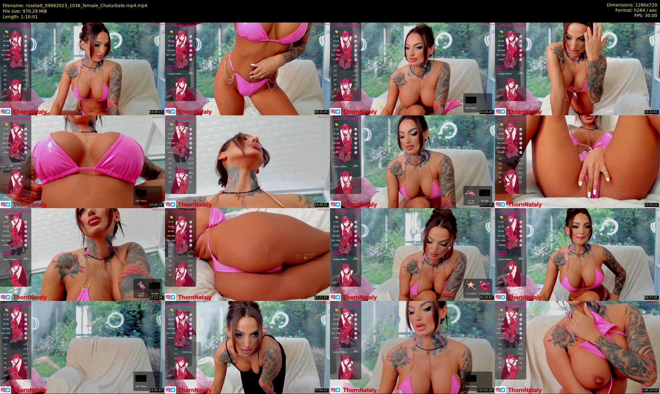 rosetatt — 71 minute Chaturbate female cam show recording, 720p, Jun 9, 2023