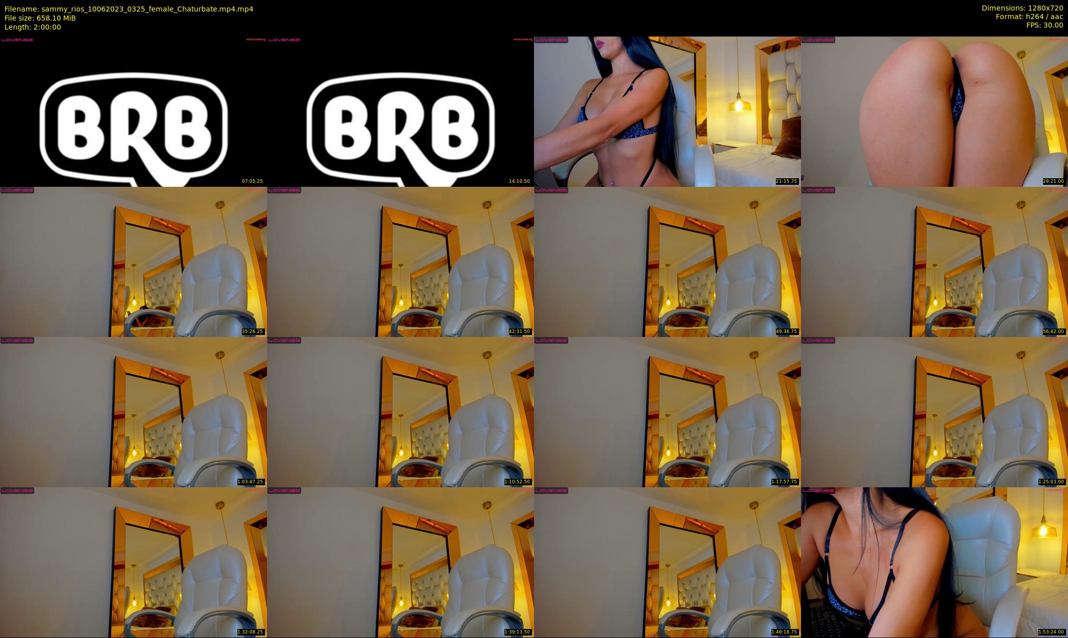 sammy_rios — 120 minute Chaturbate female cam show recording, 720p, Jun 10, 2023