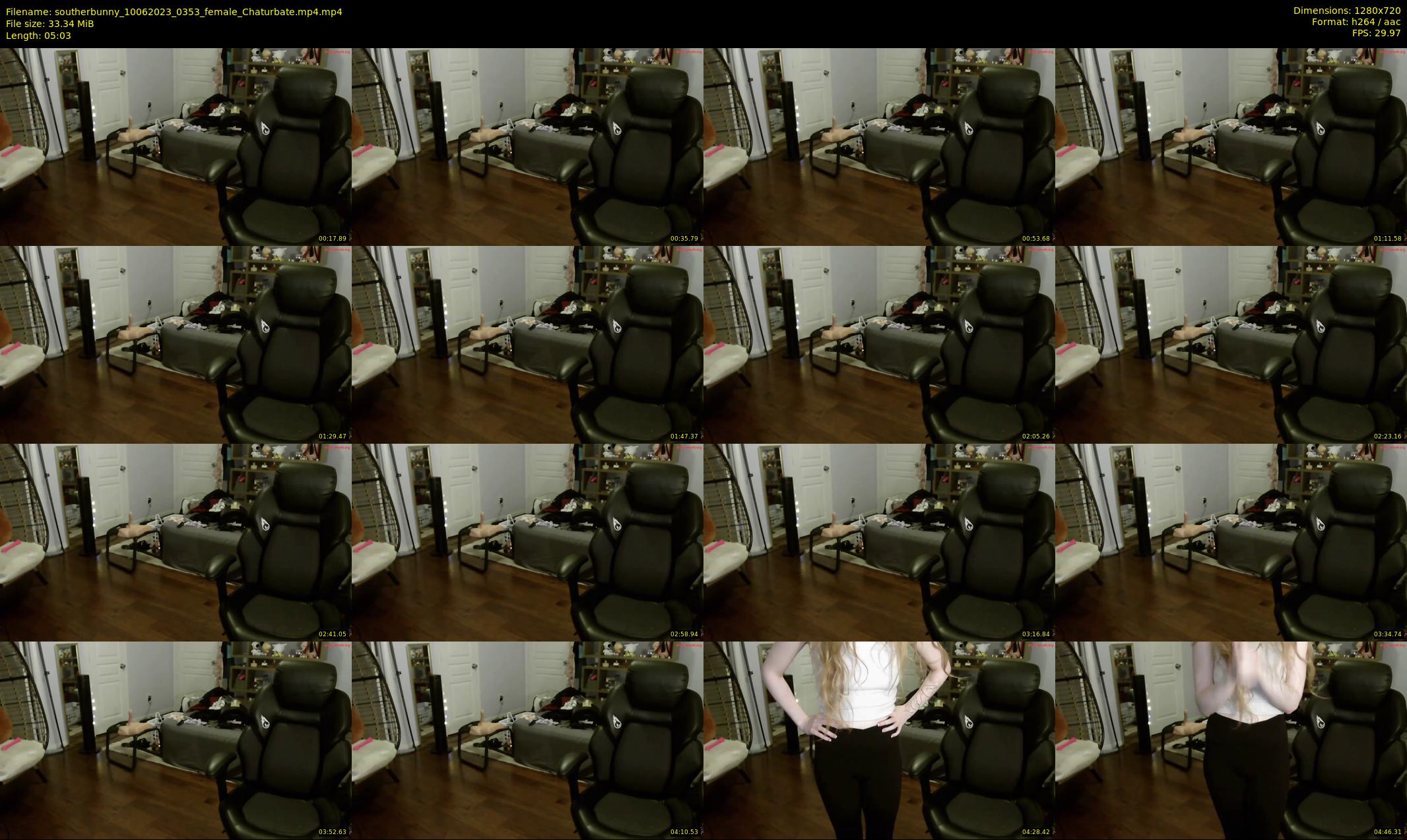 southerbunny — 6 minute Chaturbate female cam show recording, 720p, Jun 10, 2023