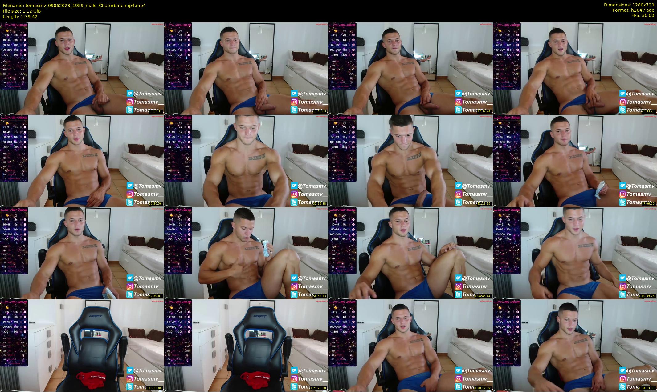 tomasmv — 100 minute Chaturbate male cam show recording, 720p, Jun 9, 2023