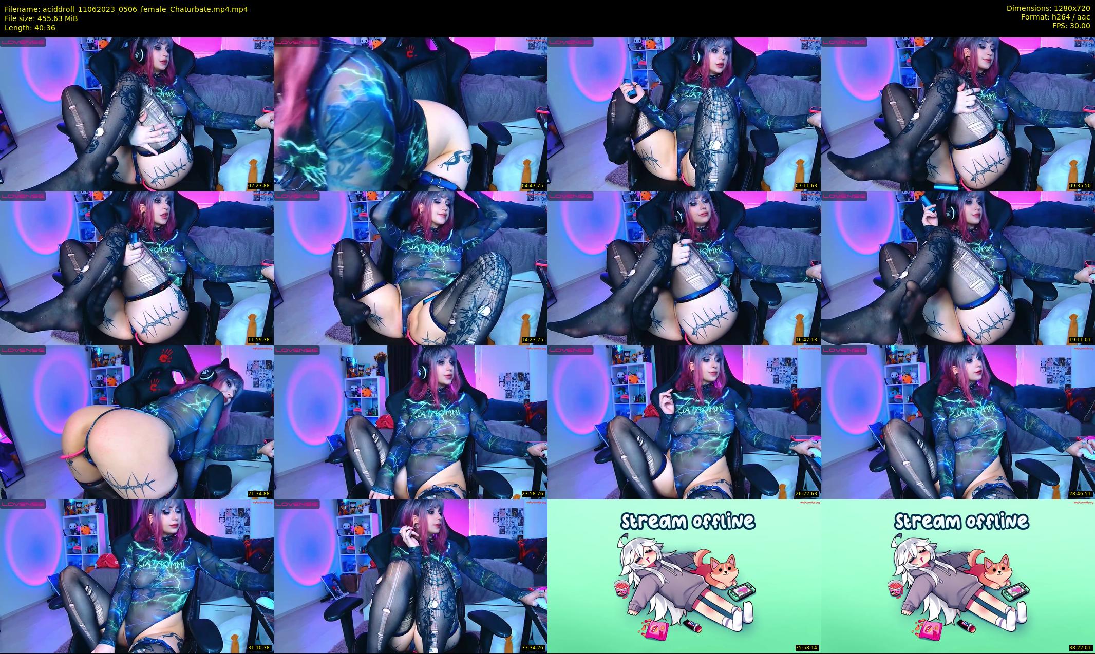 aciddroll — 41 minute Chaturbate female cam show recording, 720p, Jun 11, 2023