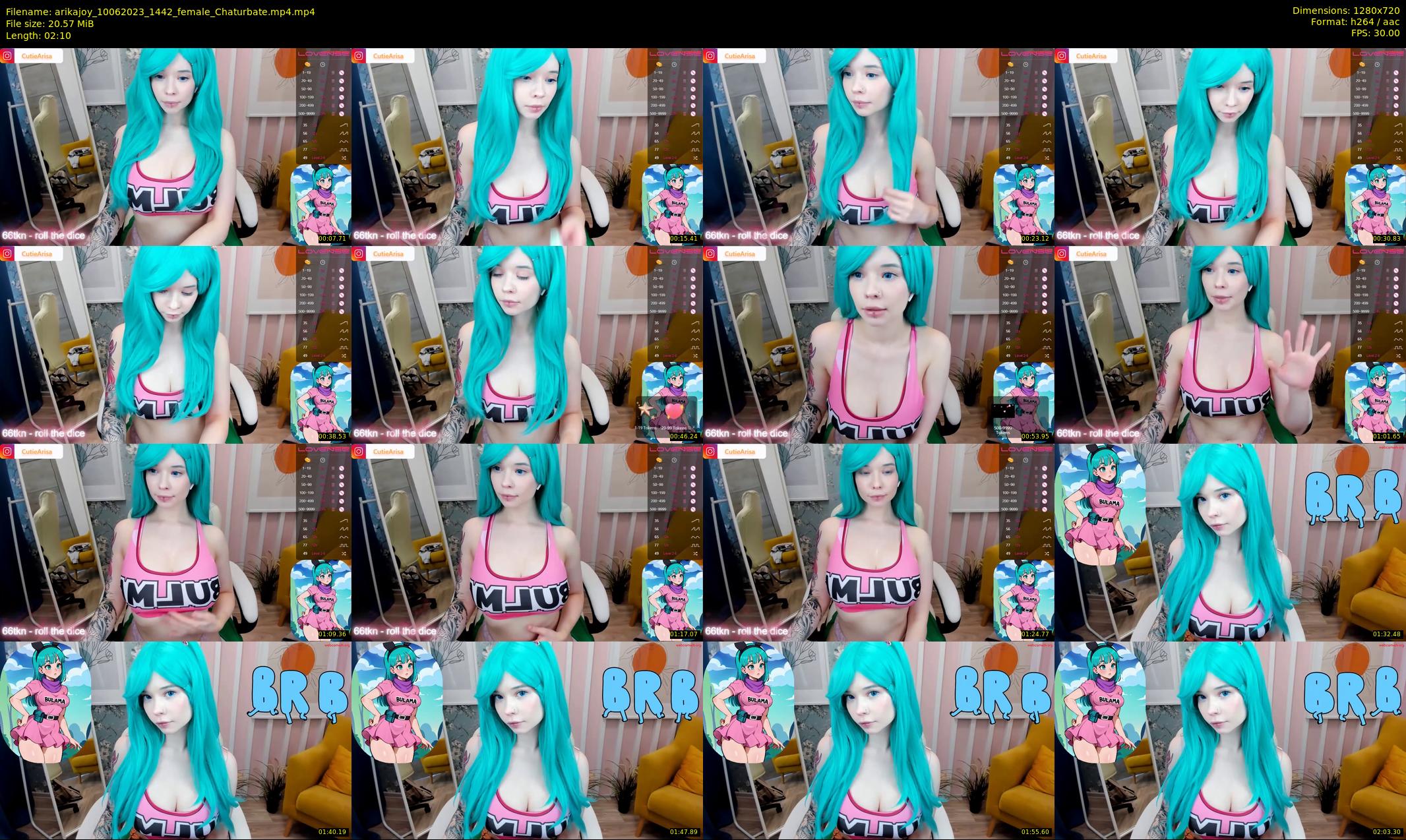 arikajoy — 3 minute Chaturbate female cam show recording, 720p, Jun 10, 2023