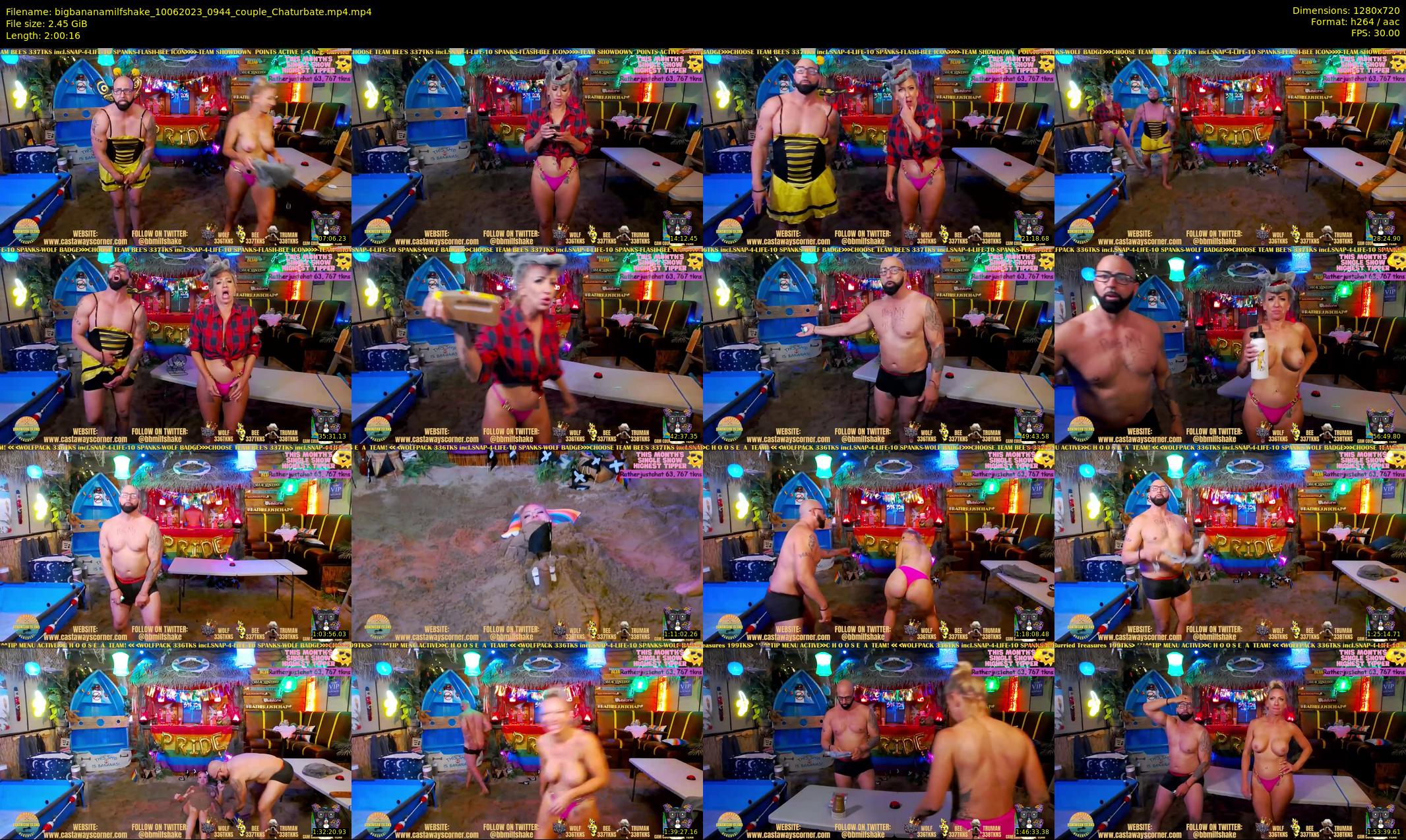 bigbananamilfshake — 121 minute Chaturbate couple cam show recording, 720p, Jun 10, 2023