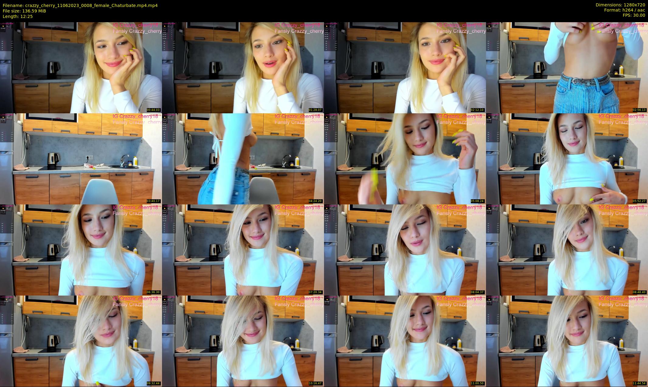 crazzy_cherry — 13 minute Chaturbate female cam show recording, 720p, Jun 11, 2023