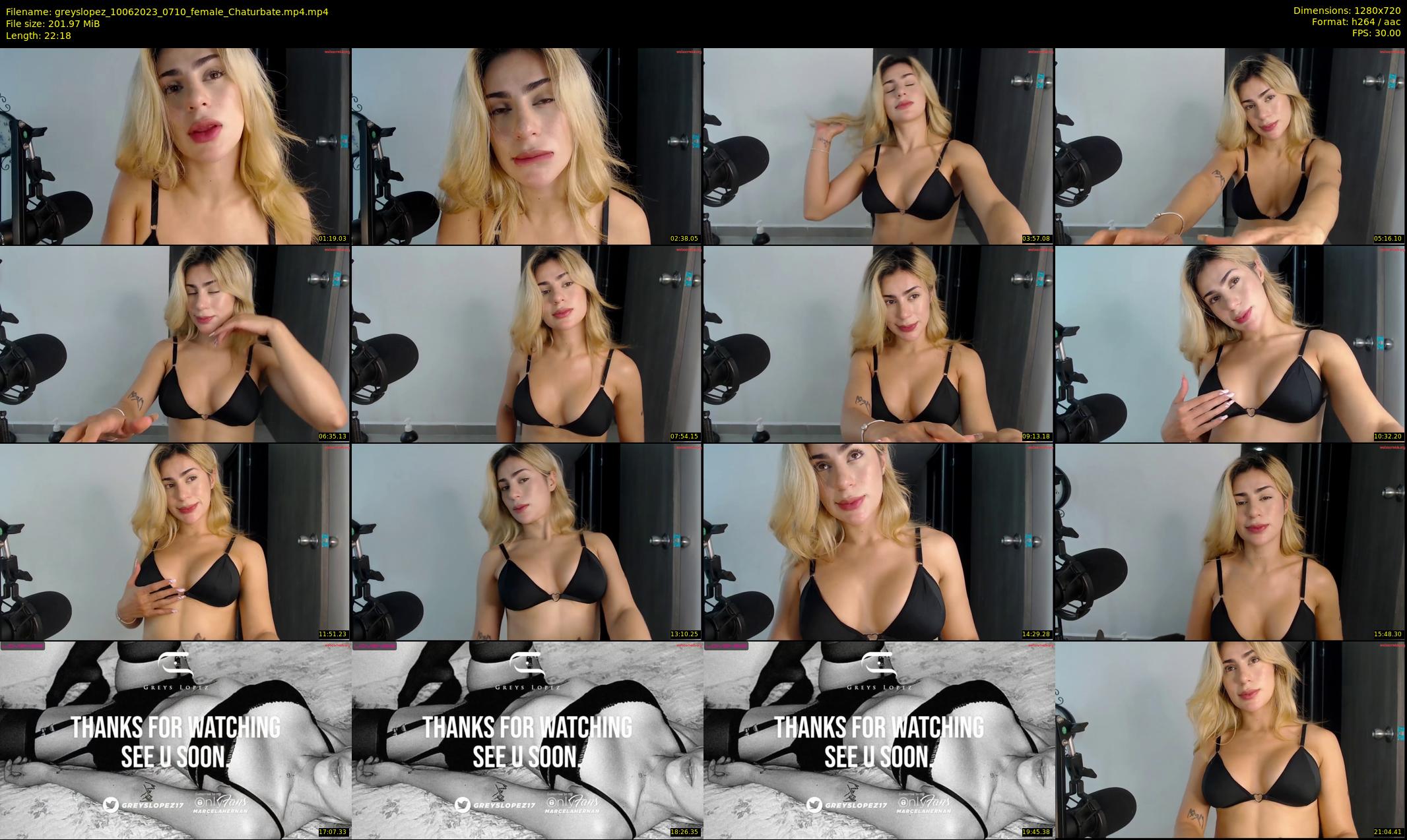 greyslopez — 23 minute Chaturbate female cam show recording, 720p, Jun 10, 2023