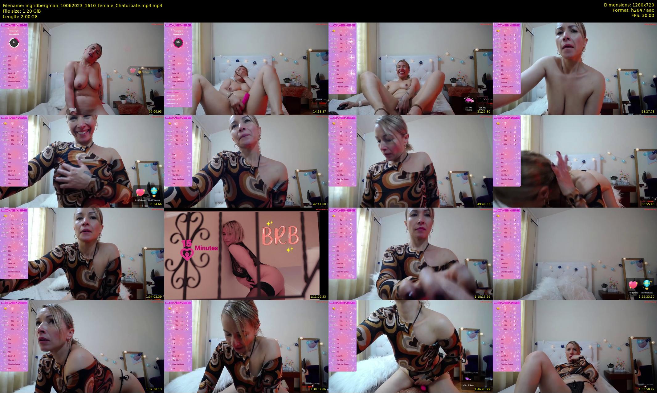 ingridbergman — 121 minute Chaturbate female cam show recording, 720p, Jun 10, 2023