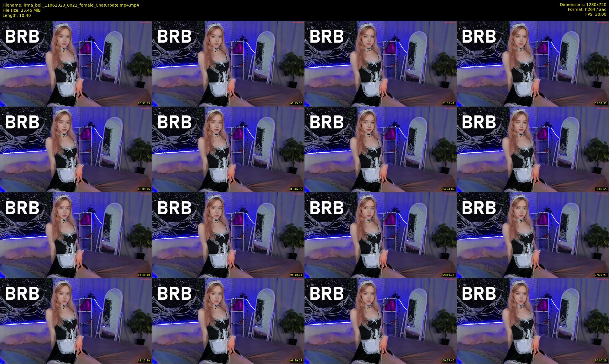 irma_bell — 11 minute Chaturbate female cam show recording, 720p, Jun 11, 2023