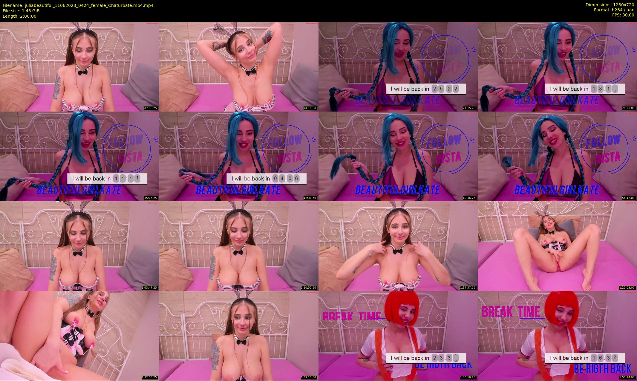 juliabeautiful — 120 minute Chaturbate female cam show recording, 720p, Jun 11, 2023