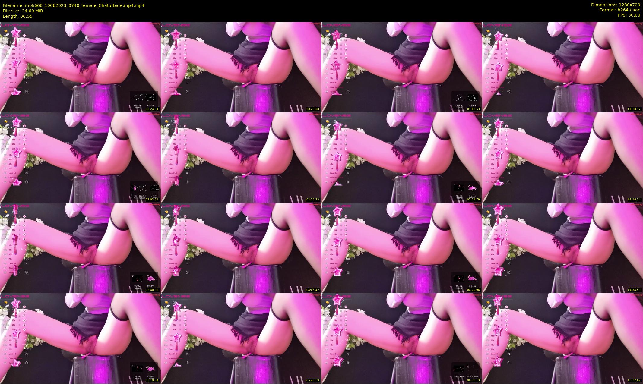moli666 — 7 minute Chaturbate female cam show recording, 720p, Jun 10, 2023